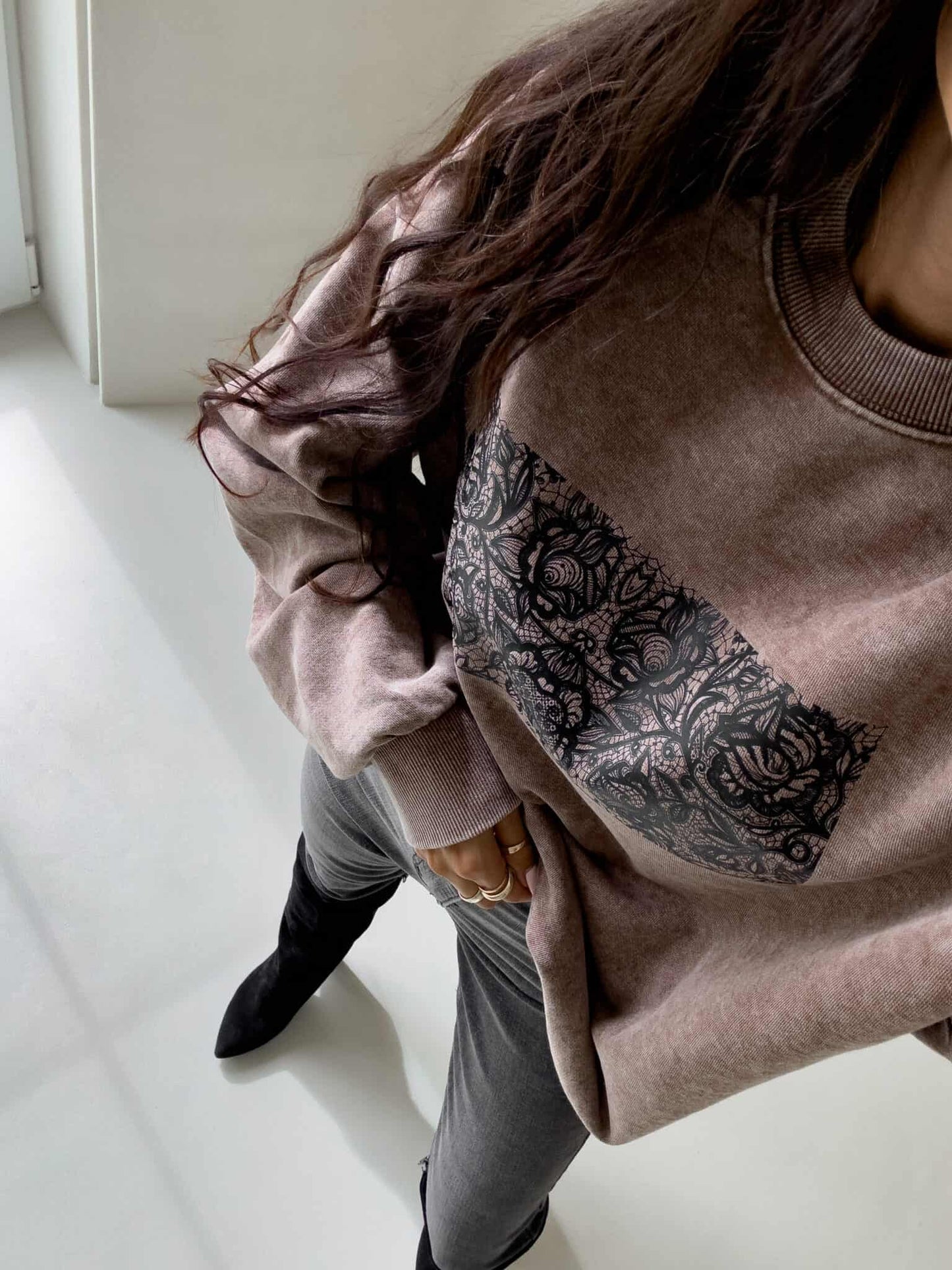 Sweatshirt SPITZE  - dunkelbeige