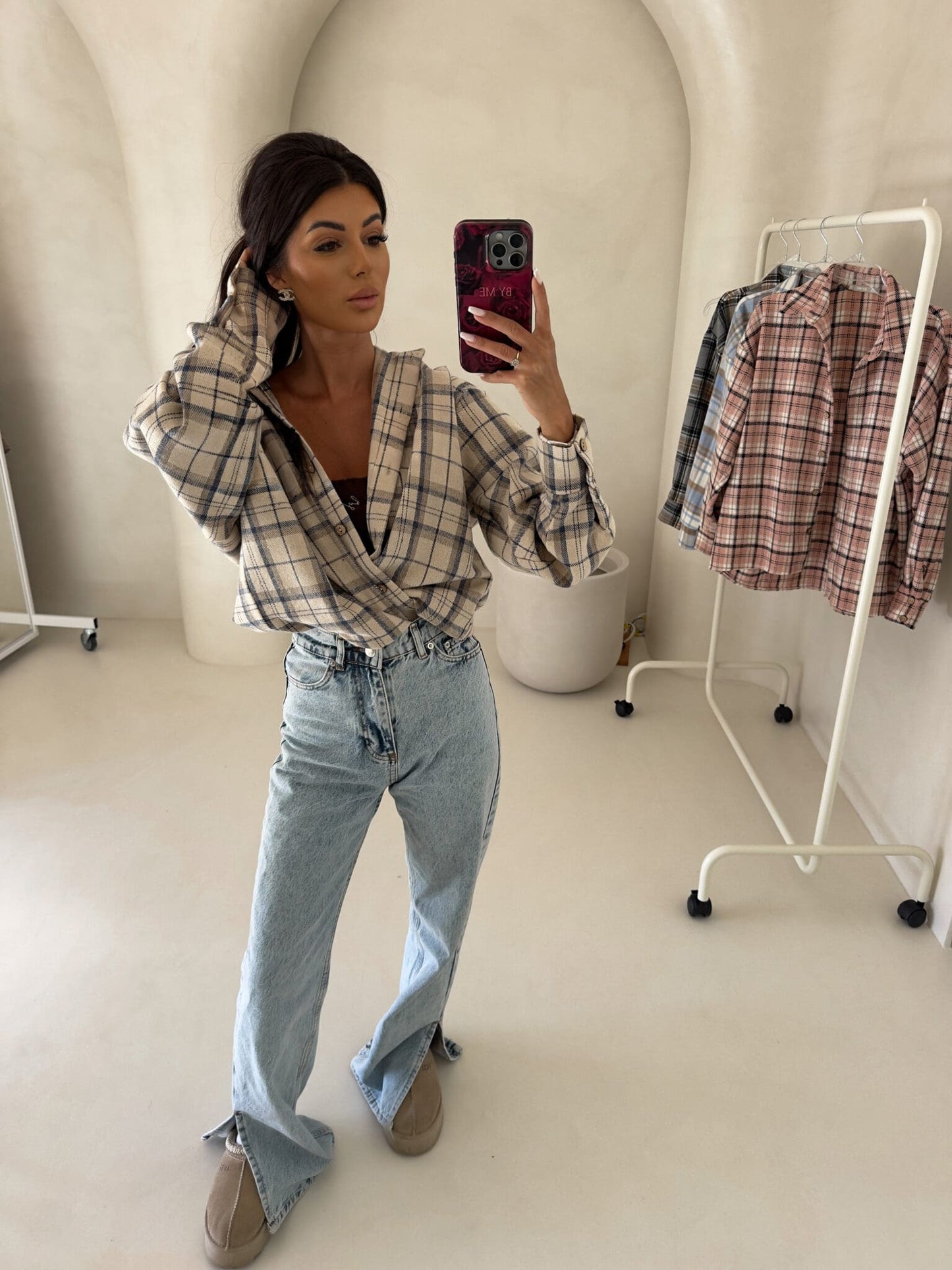 Damenbluse KRATA - beige