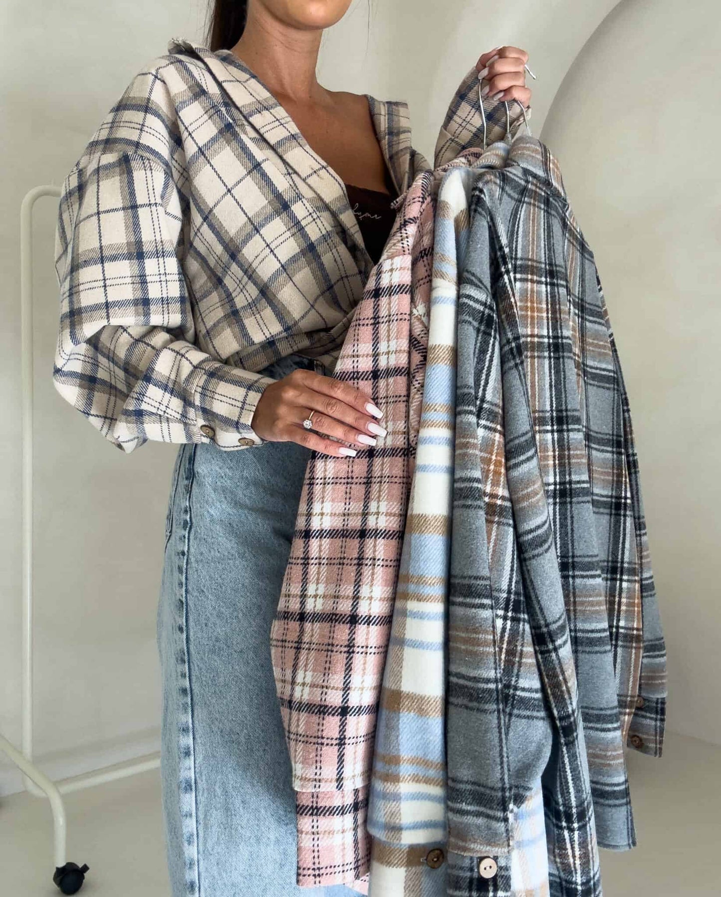 Damenbluse KRATA - beige