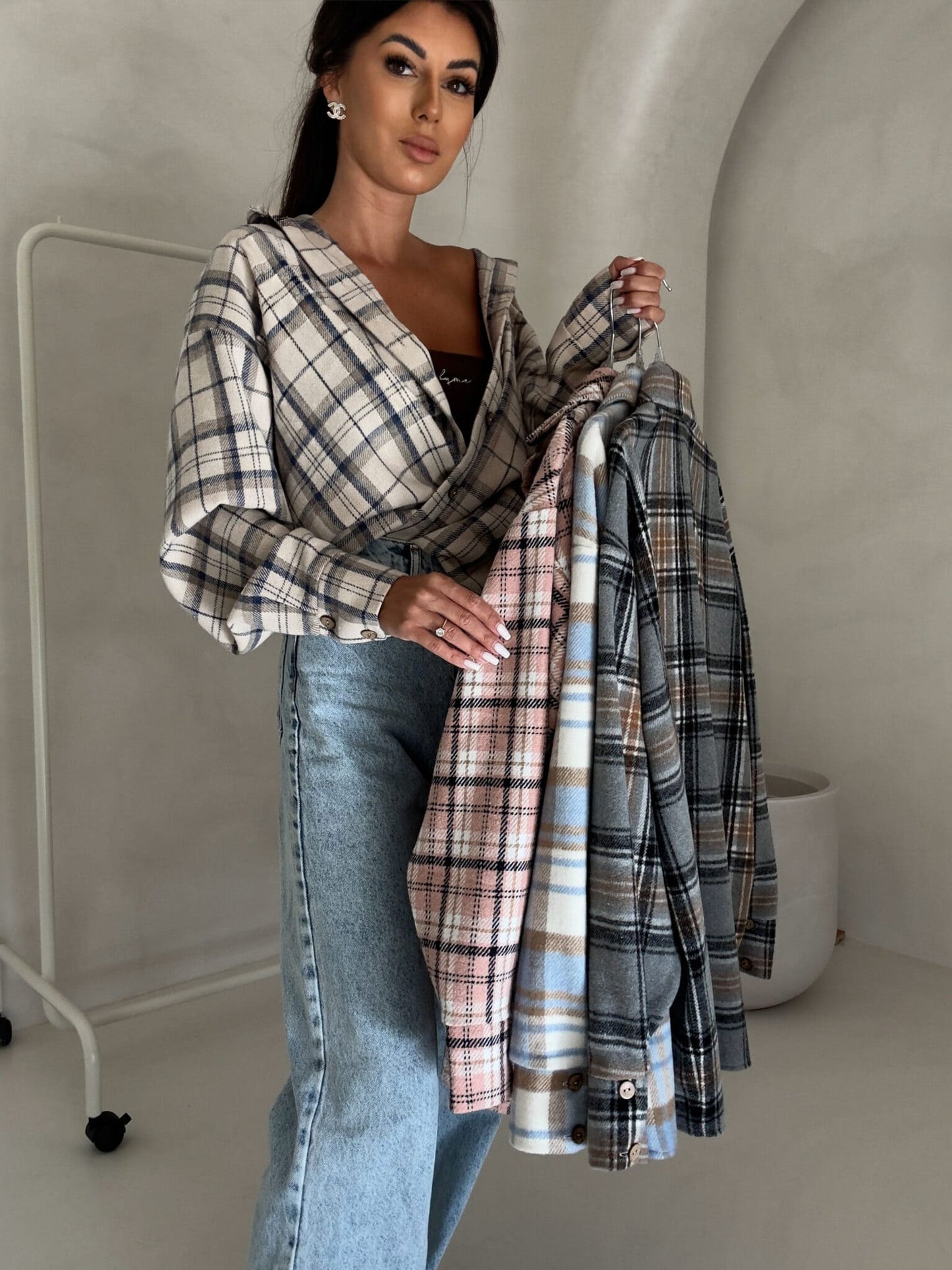 Damenbluse KRATA - beige