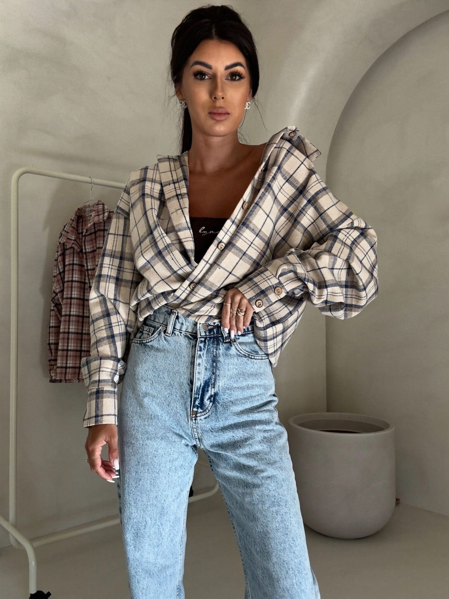 Damenbluse KRATA - beige