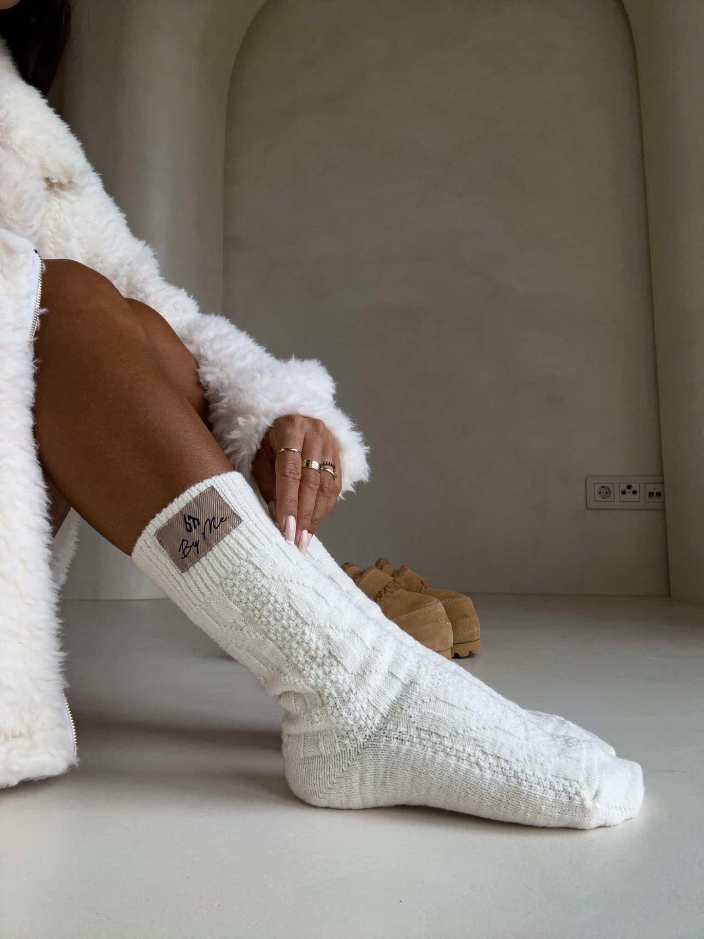 Socken WOOL – ecru