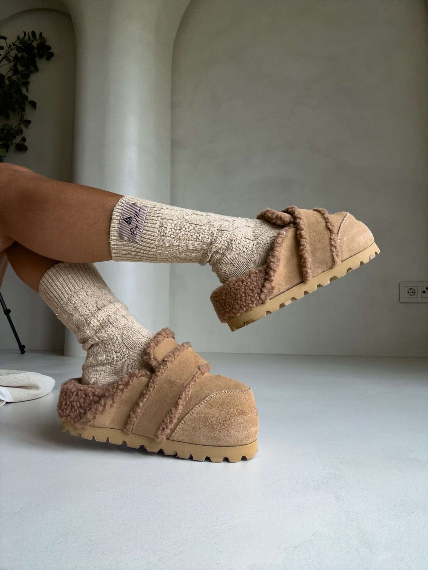 Socken WOOL – beige