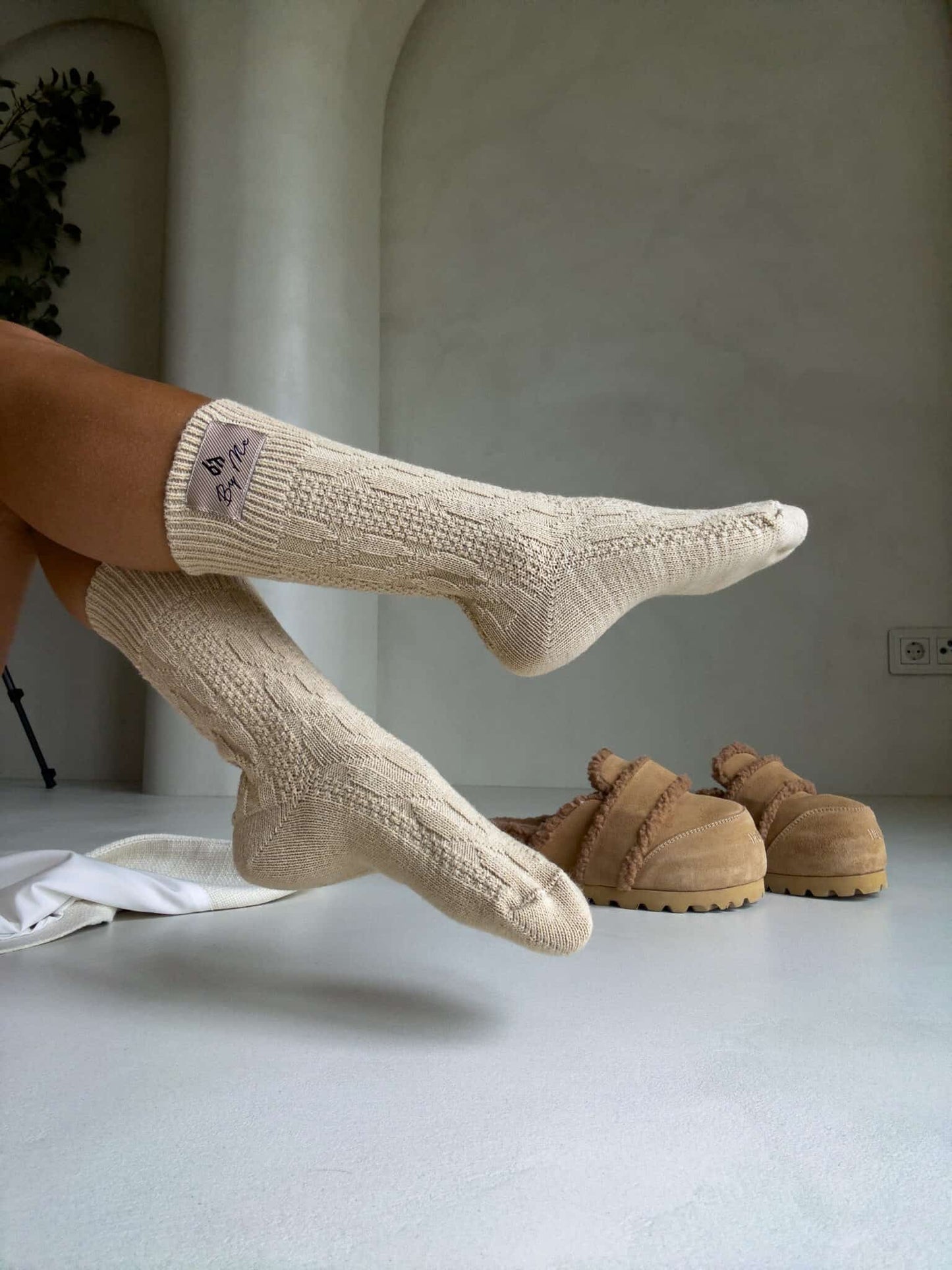 Socken WOOL – beige
