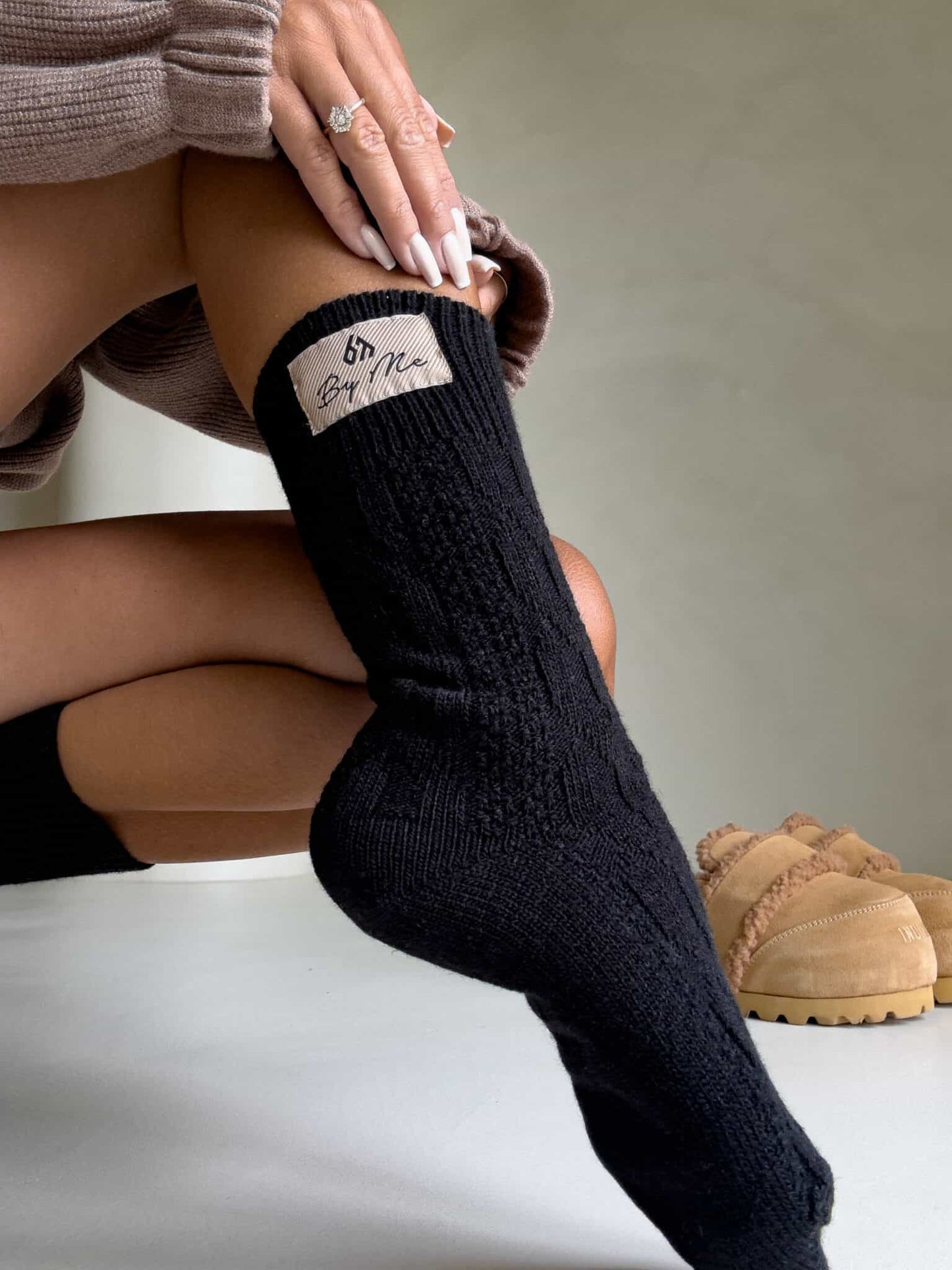 Socken WOOL – schwarz