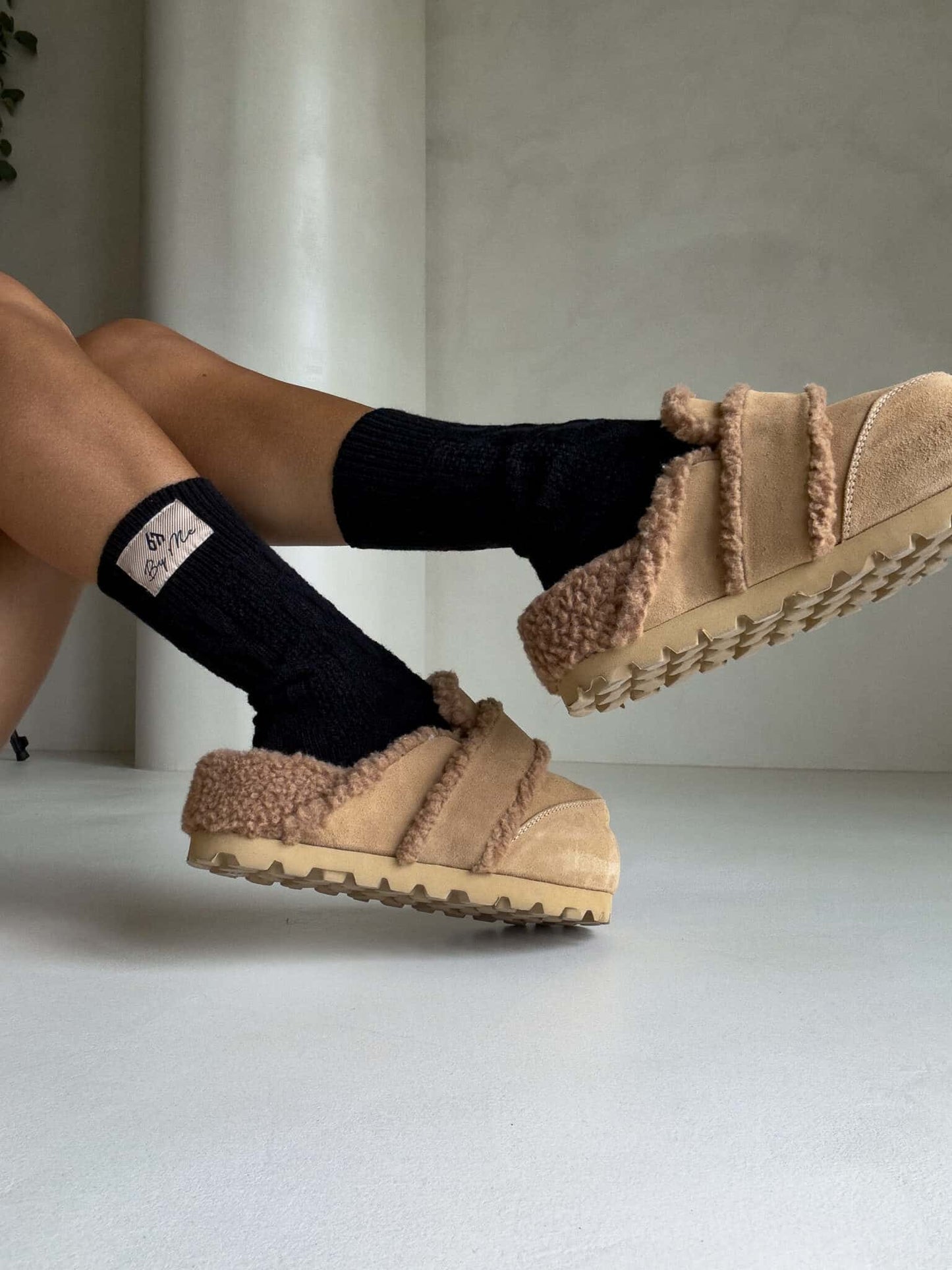 Socken WOOL – schwarz