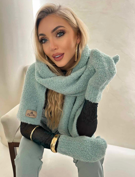 Set FROST Schal + Handschuhe– Salbei