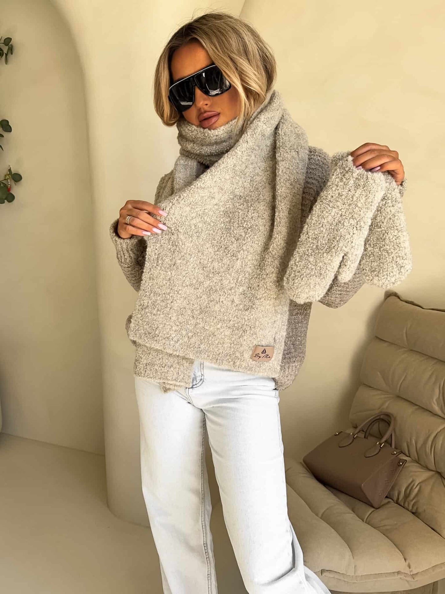 SET FROST SCHAL + HANDSCHUHE– BEIGE