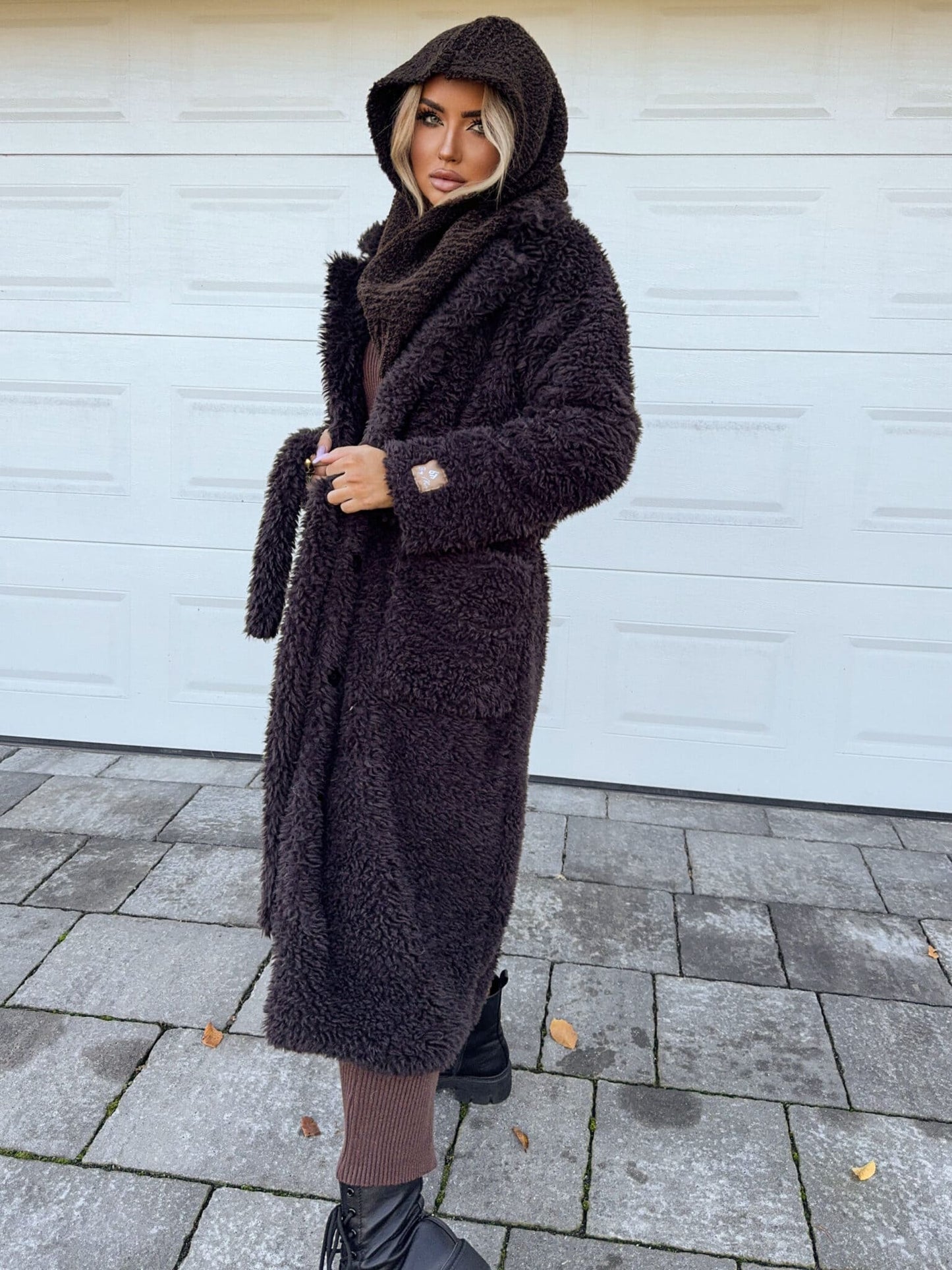 Mantel FUR – SCHOKOBRAUN