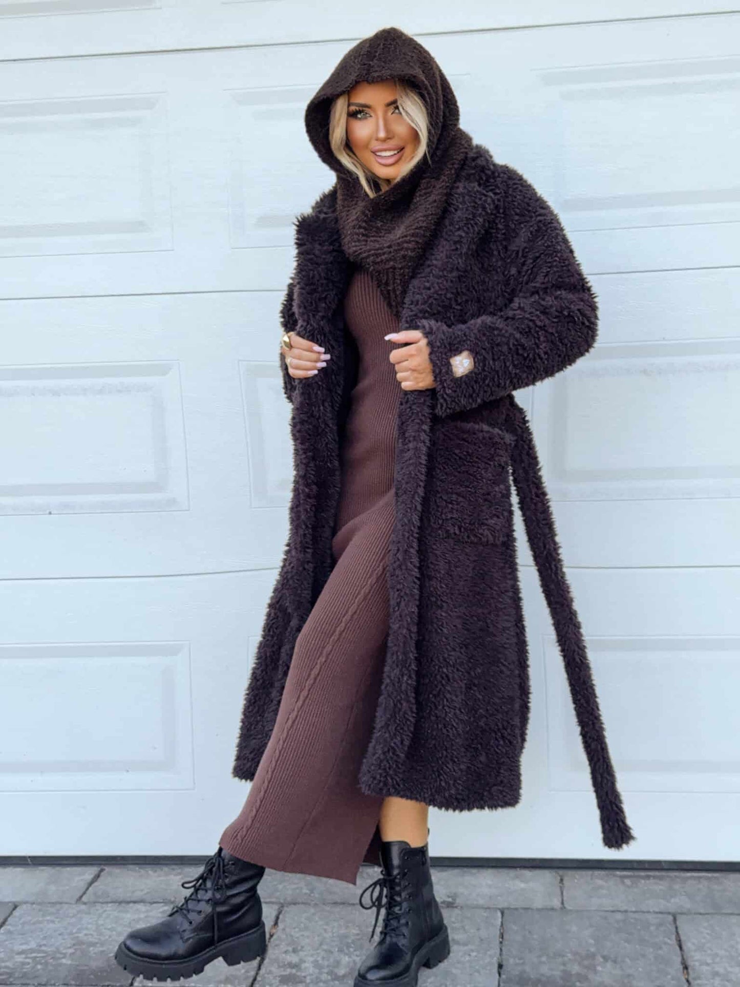 Mantel FUR – SCHOKOBRAUN