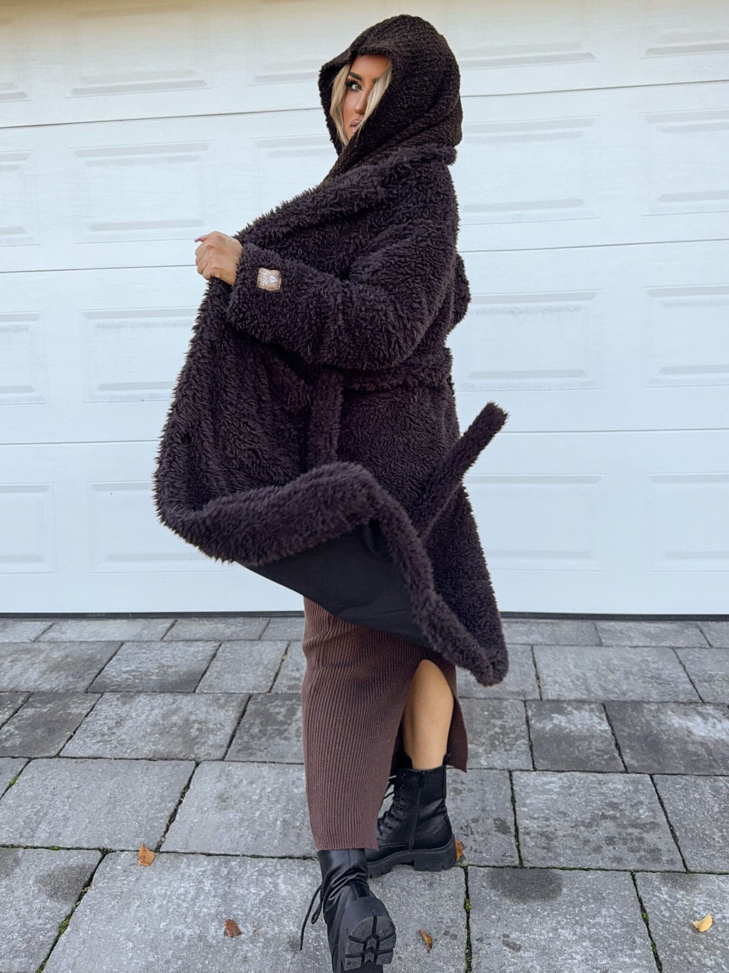 Mantel FUR – SCHOKOBRAUN