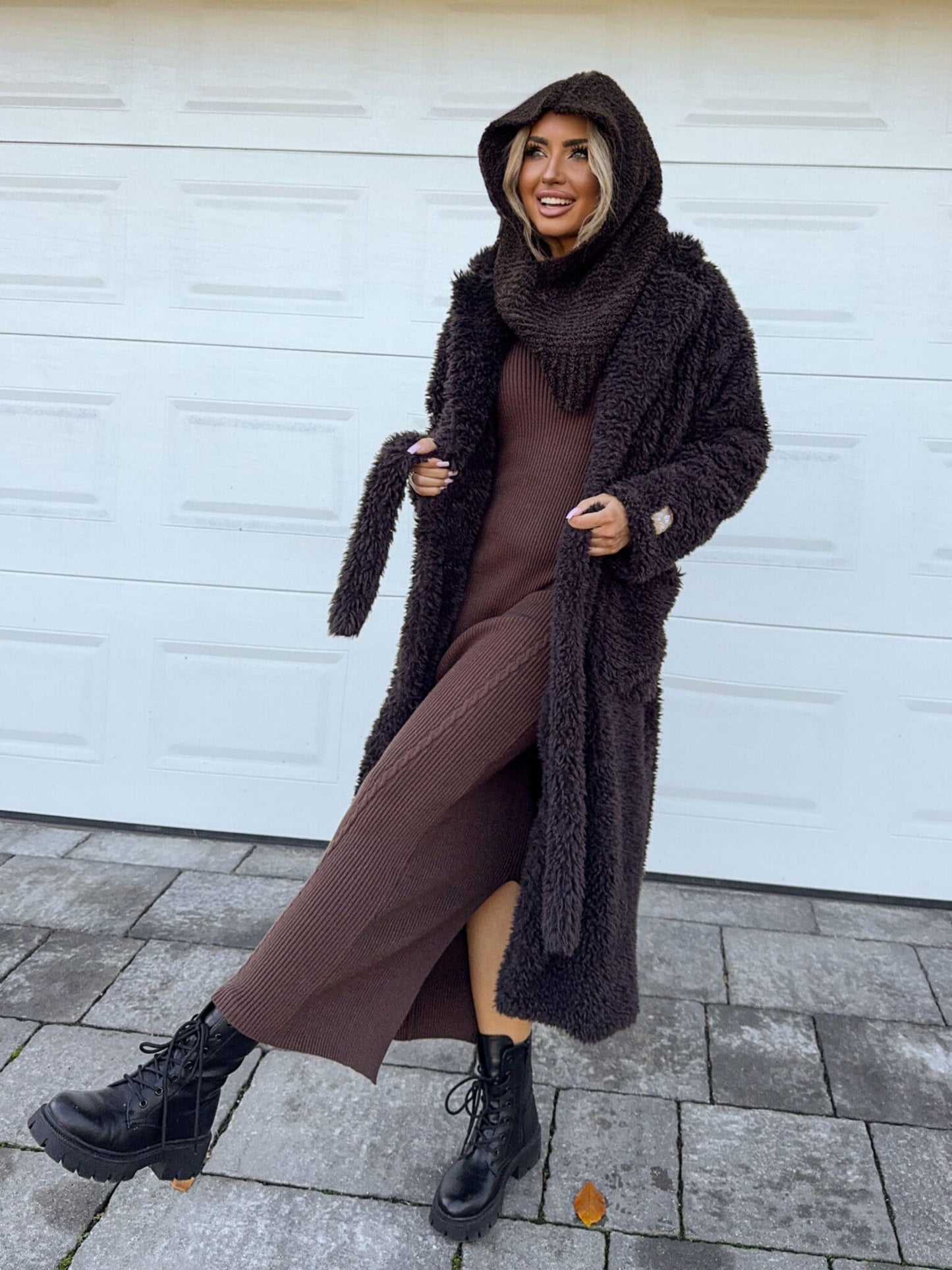 Mantel FUR – SCHOKOBRAUN