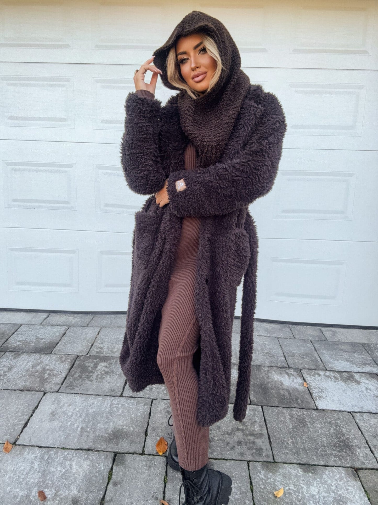 Mantel FUR – SCHOKOBRAUN