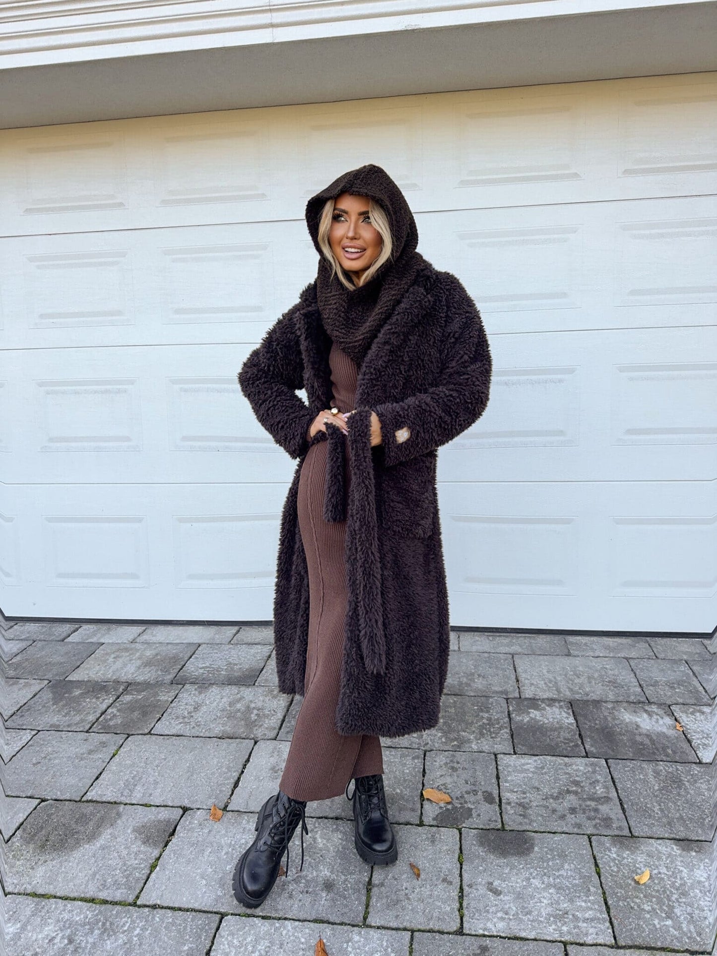 Mantel FUR – SCHOKOBRAUN