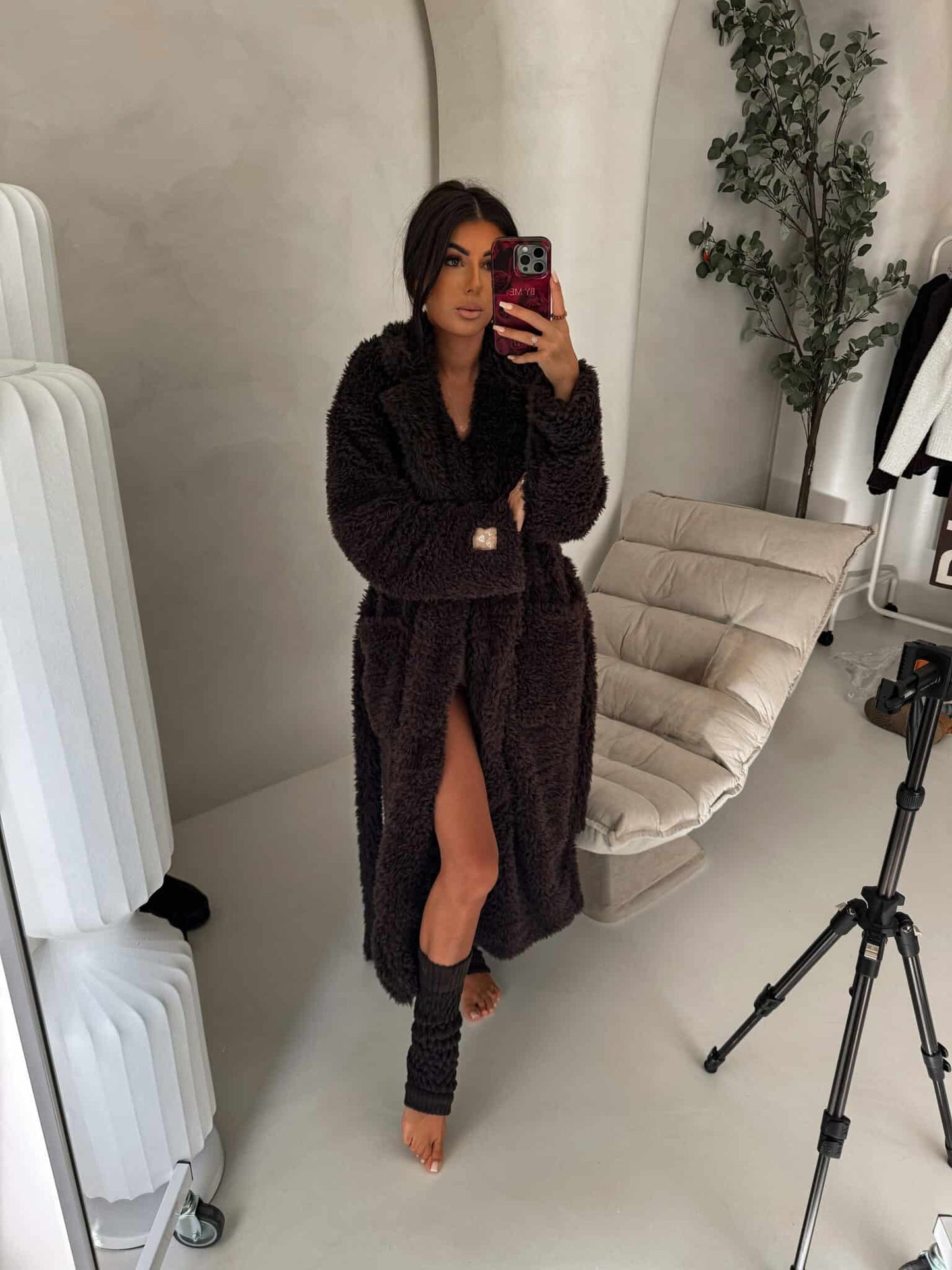 Mantel FUR – SCHOKOBRAUN