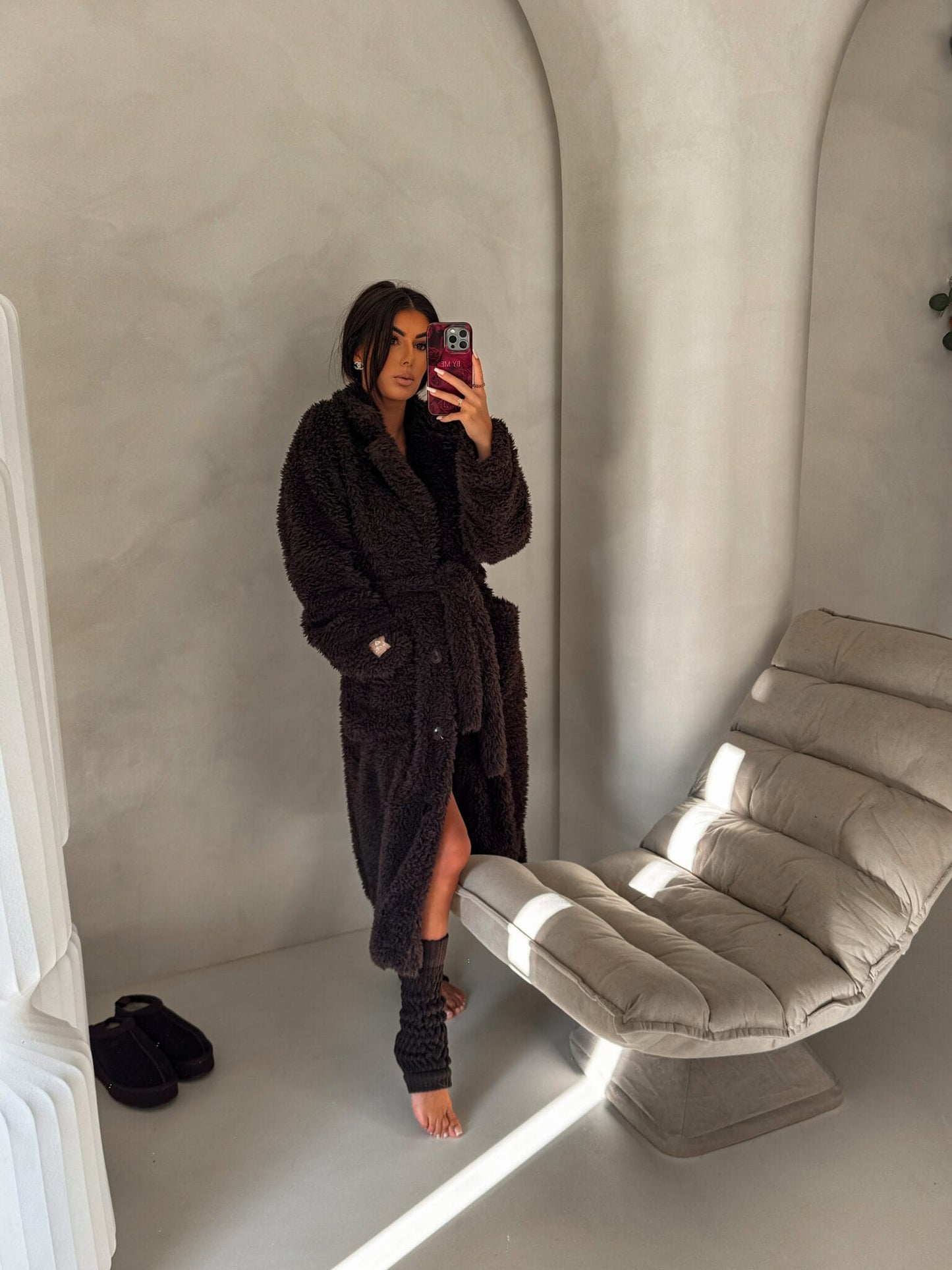 Mantel FUR – SCHOKOBRAUN