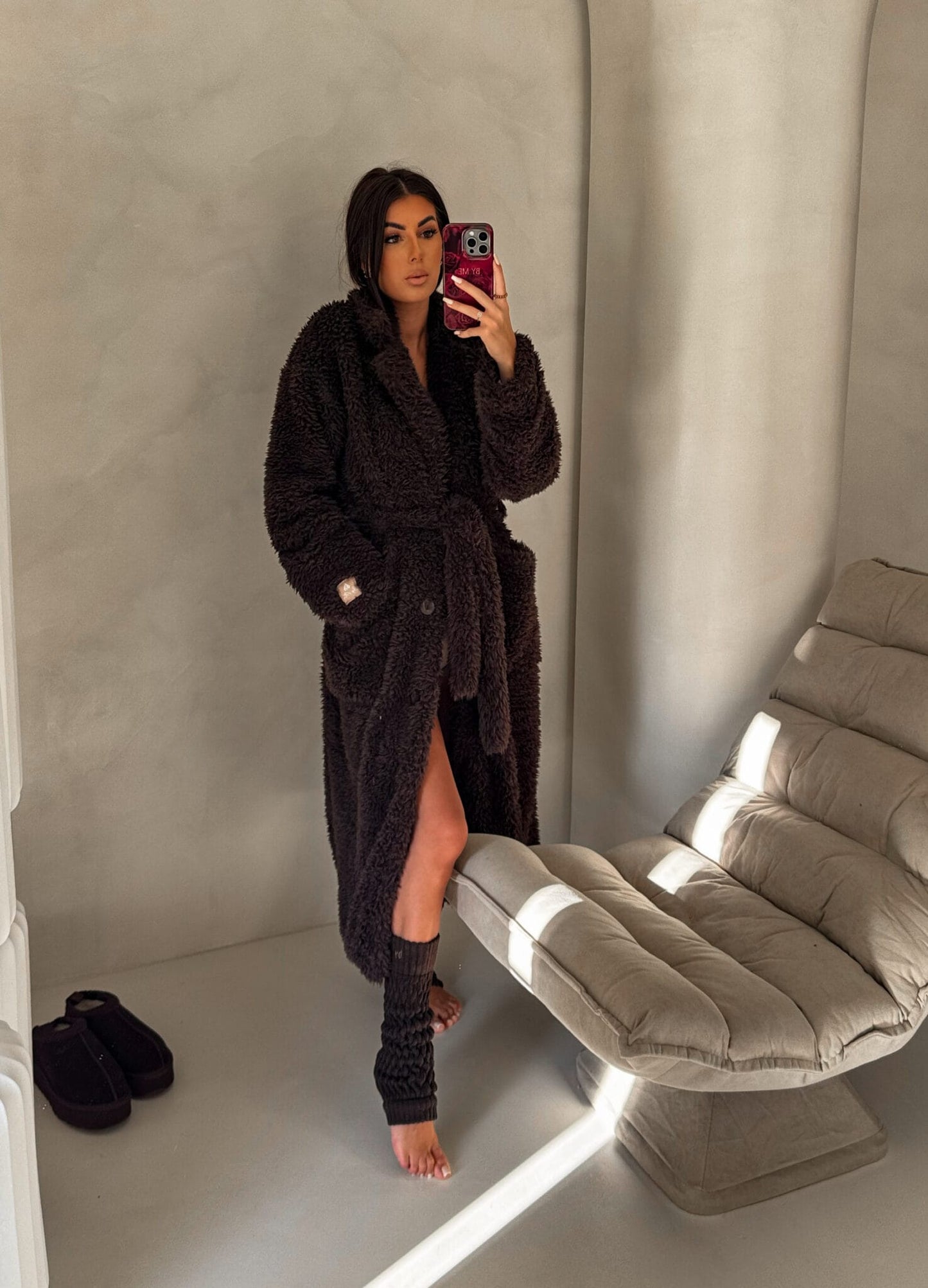 Mantel FUR – SCHOKOBRAUN