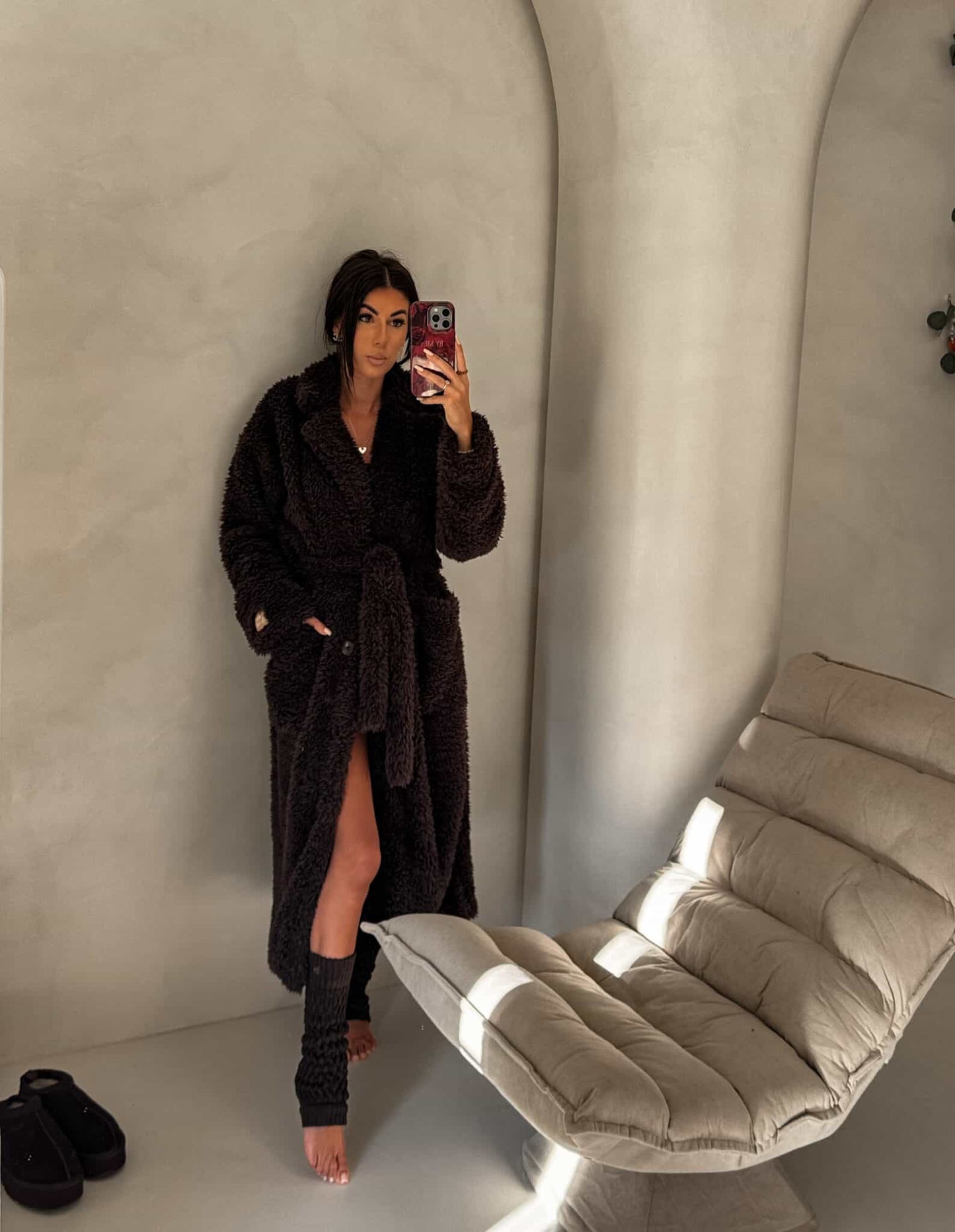 Mantel FUR – SCHOKOBRAUN