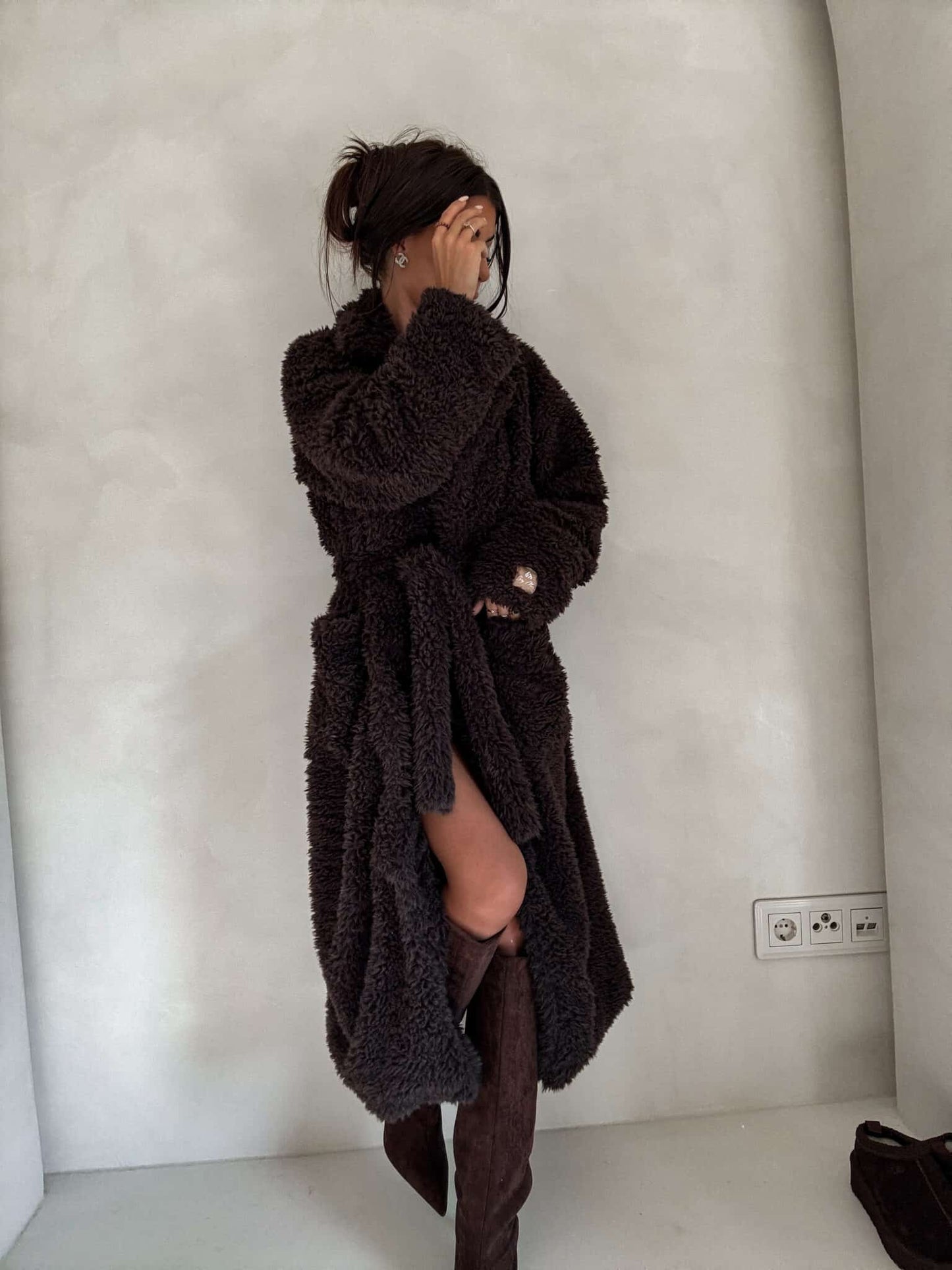 Mantel FUR – SCHOKOBRAUN