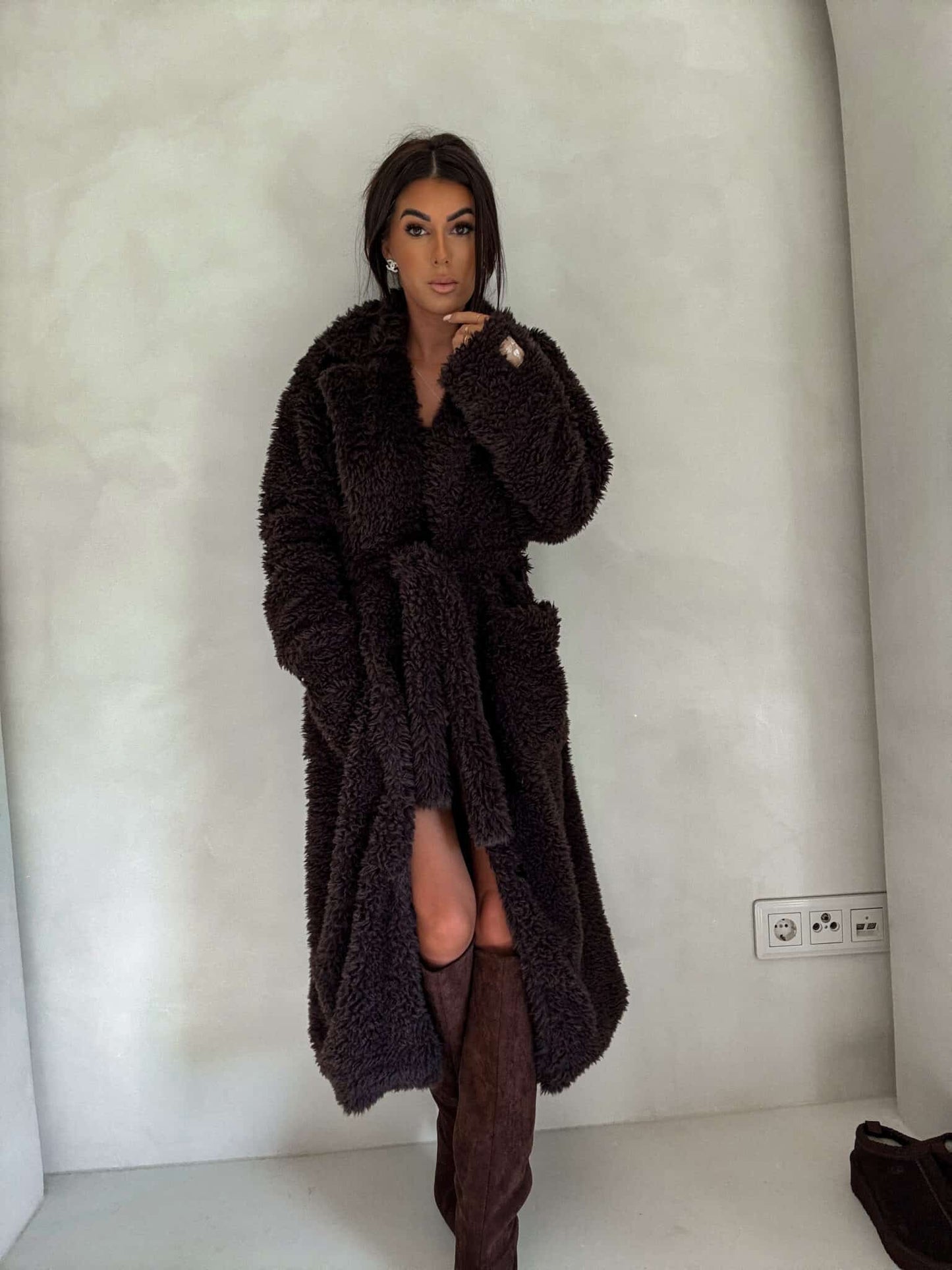 Mantel FUR – SCHOKOBRAUN