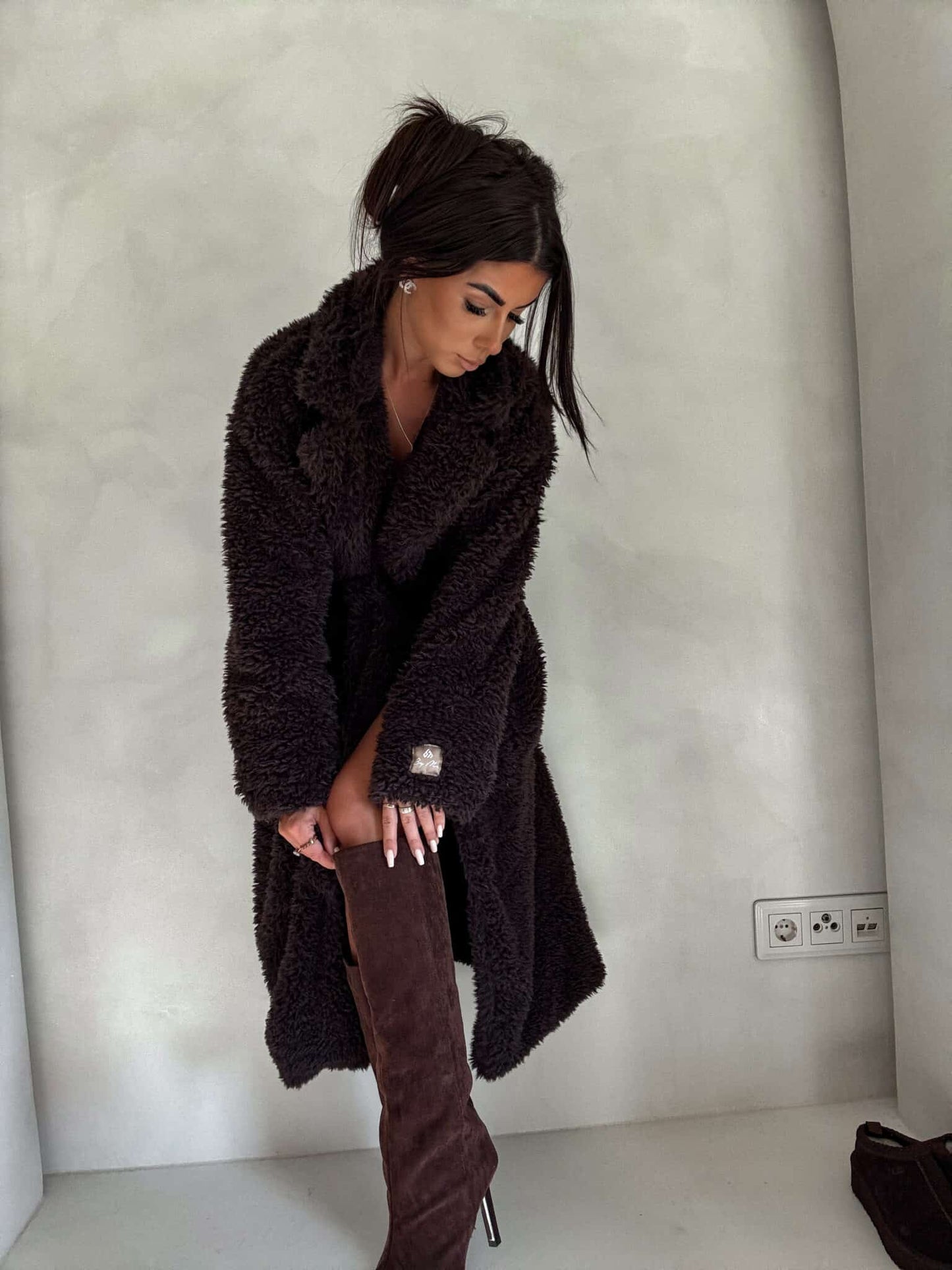 Mantel FUR – SCHOKOBRAUN