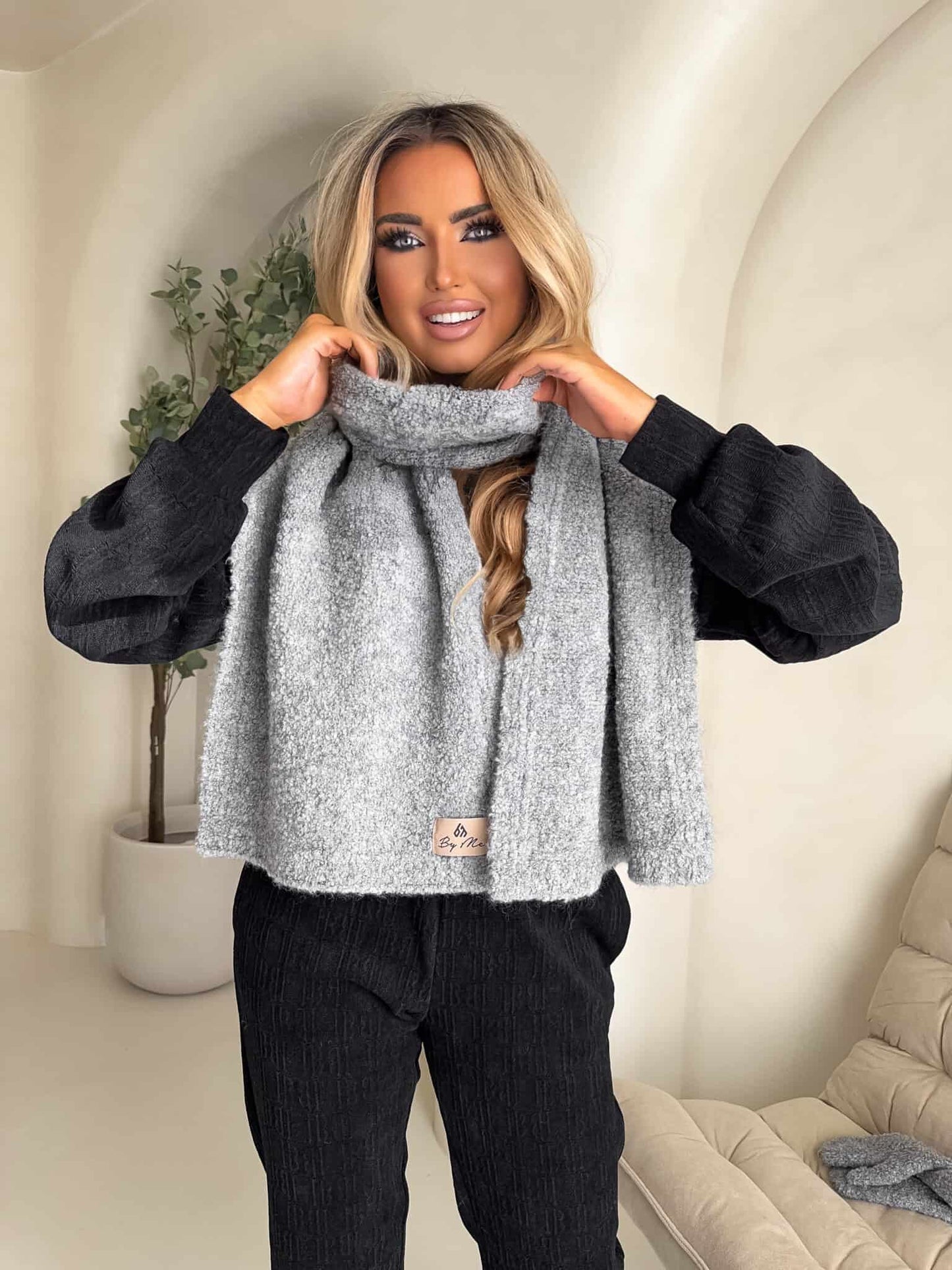 Set FROST Schal + Handschuhe– grau