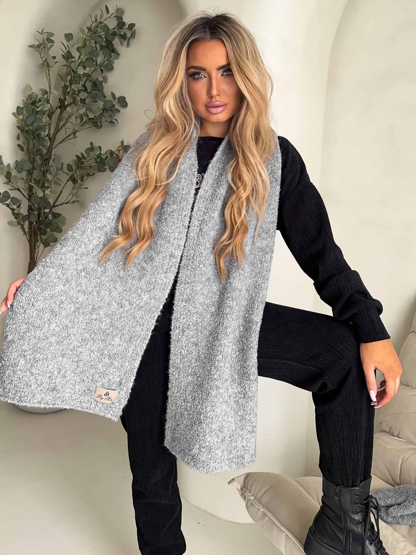 Set FROST Schal + Handschuhe– grau