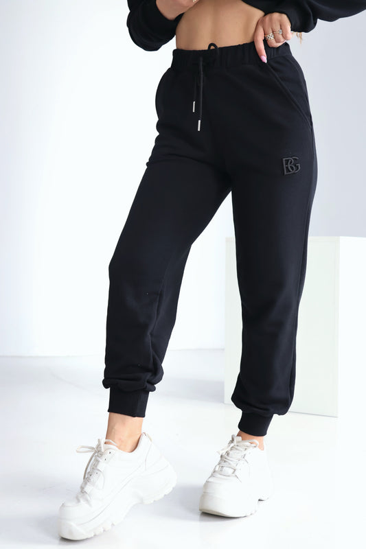 JOGGINGHOSE BG BRAND | SCHWARZ- SCHWARZ