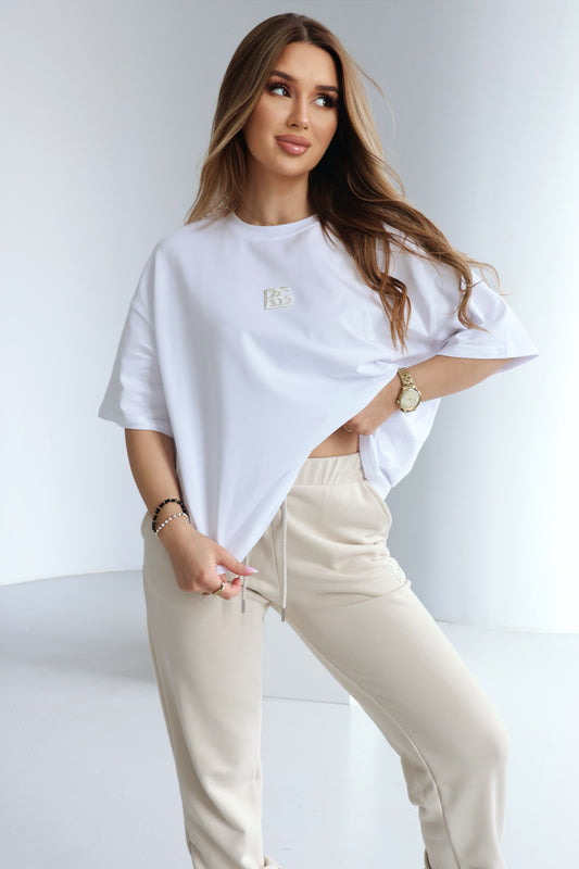 T-SHIRT  BG OCEAN | WEIẞ- HELLBEIGE
