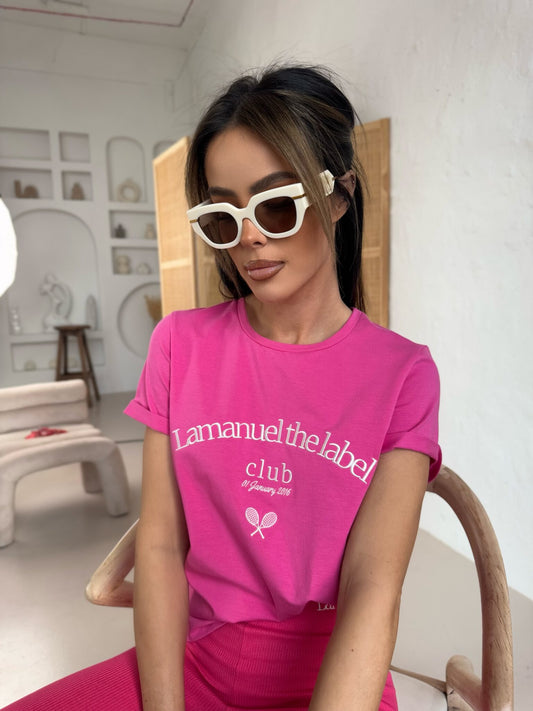 T- Shirt Besties La Manuel Fuchsie