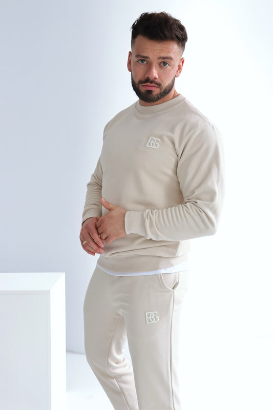SWEATSHIRT HERREN BG BASIC | HELLBEIGE