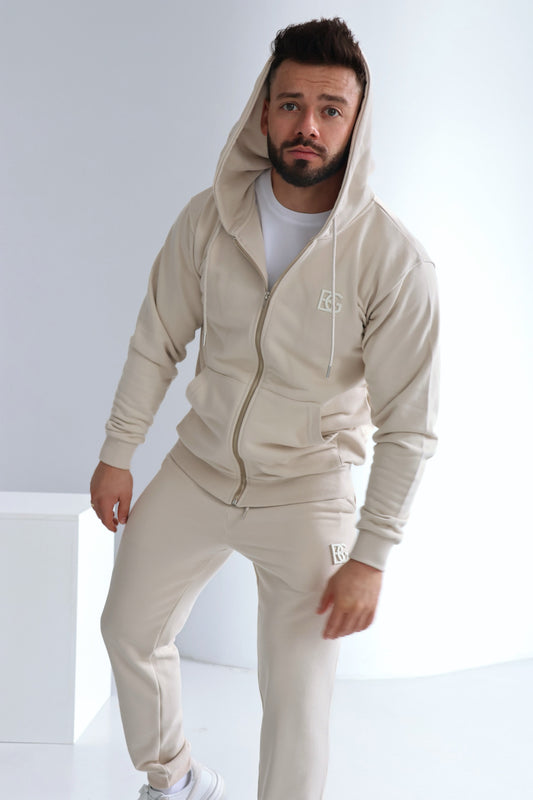 SWEATSHIRT HERREN BG ZIPPY | HELLBEIGE