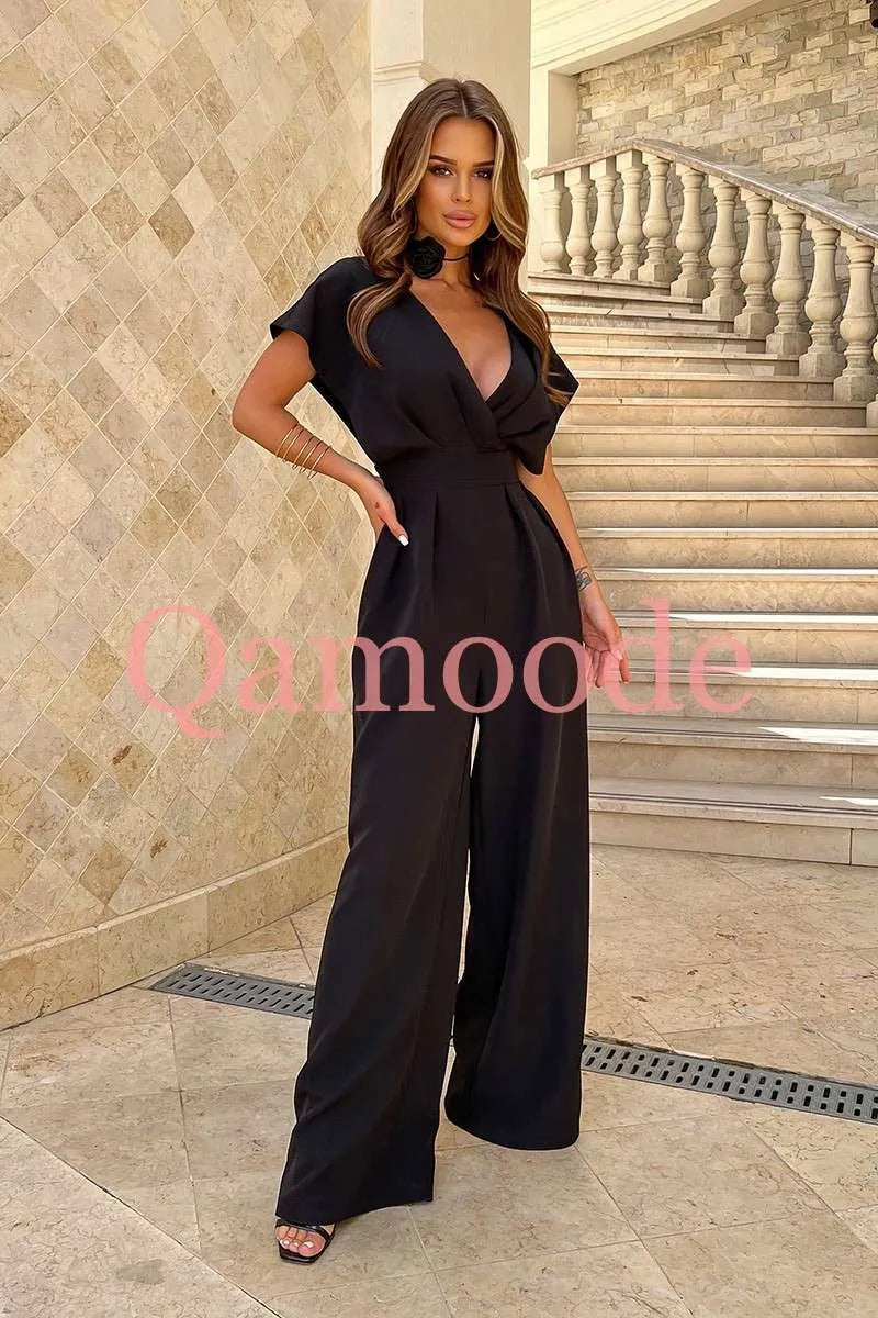 Elegantes Overall Jumpsuit Schwarz Größe 40