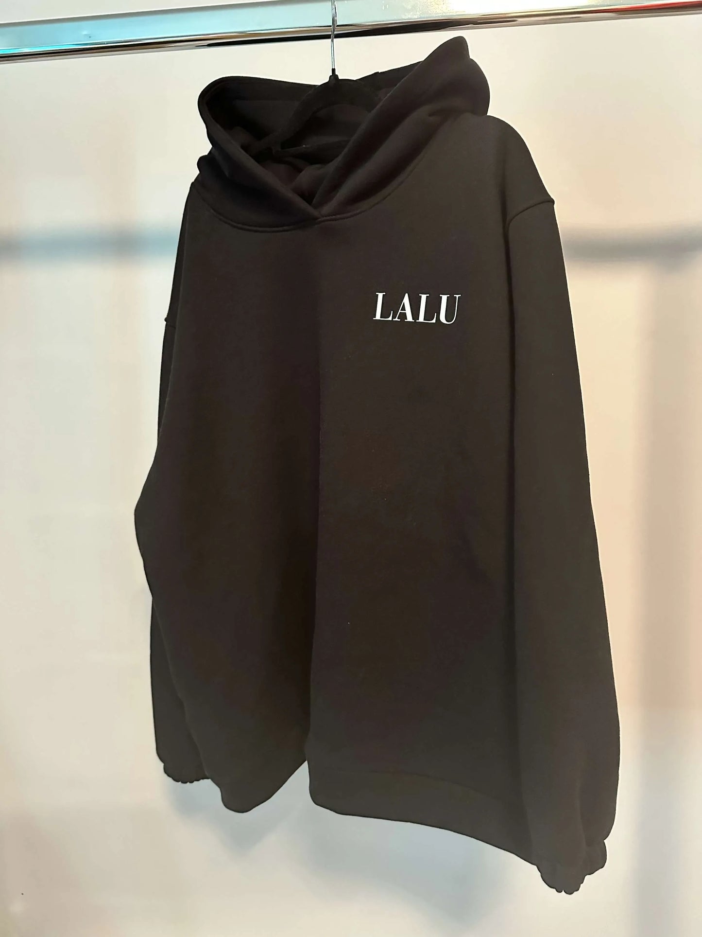 Damen Sweatshirt lang mit Kapuze LaLu FACE UNI