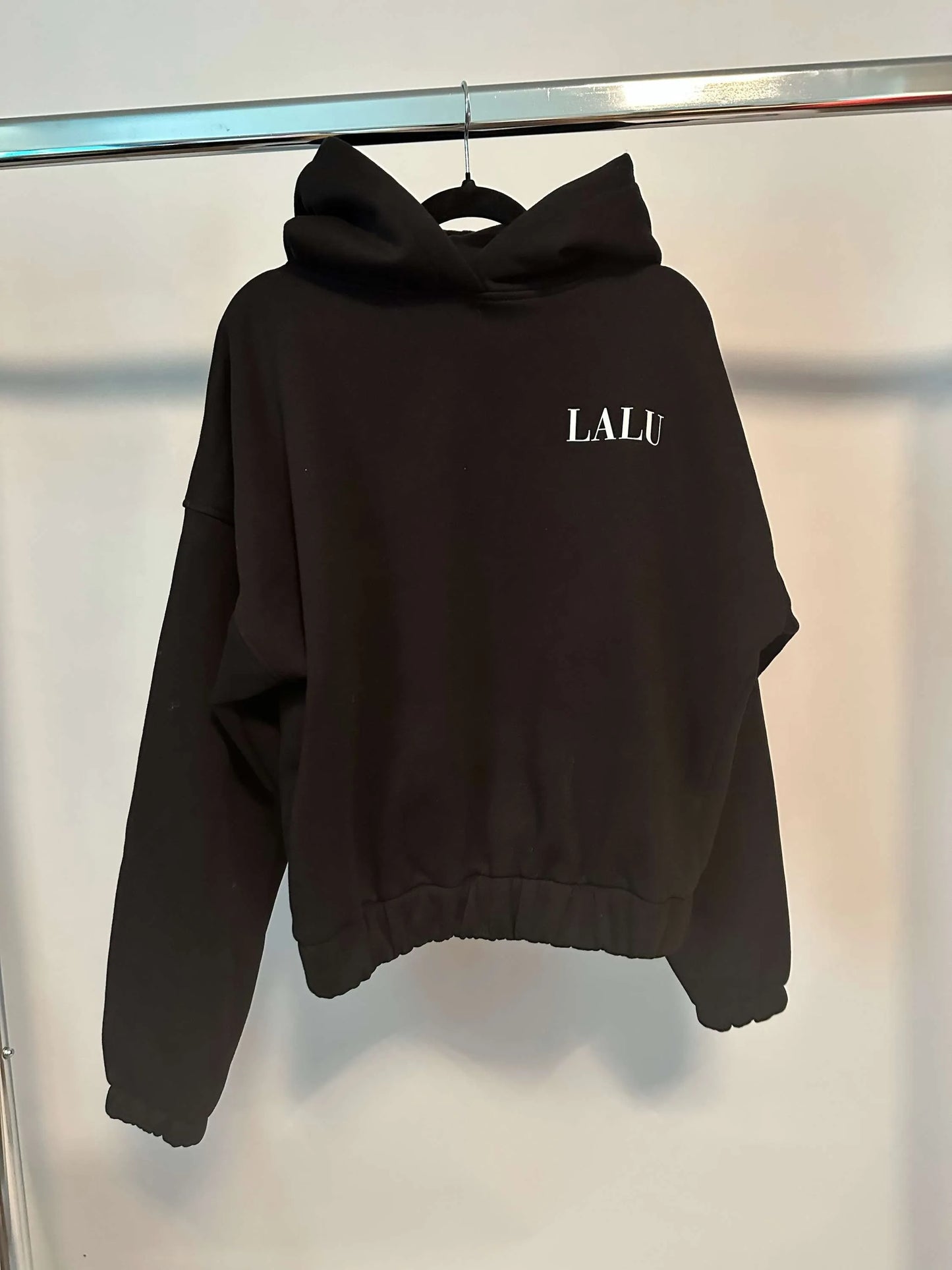 Damen Sweatshirt mit Kapuze LaLu FACE Kurz UNI