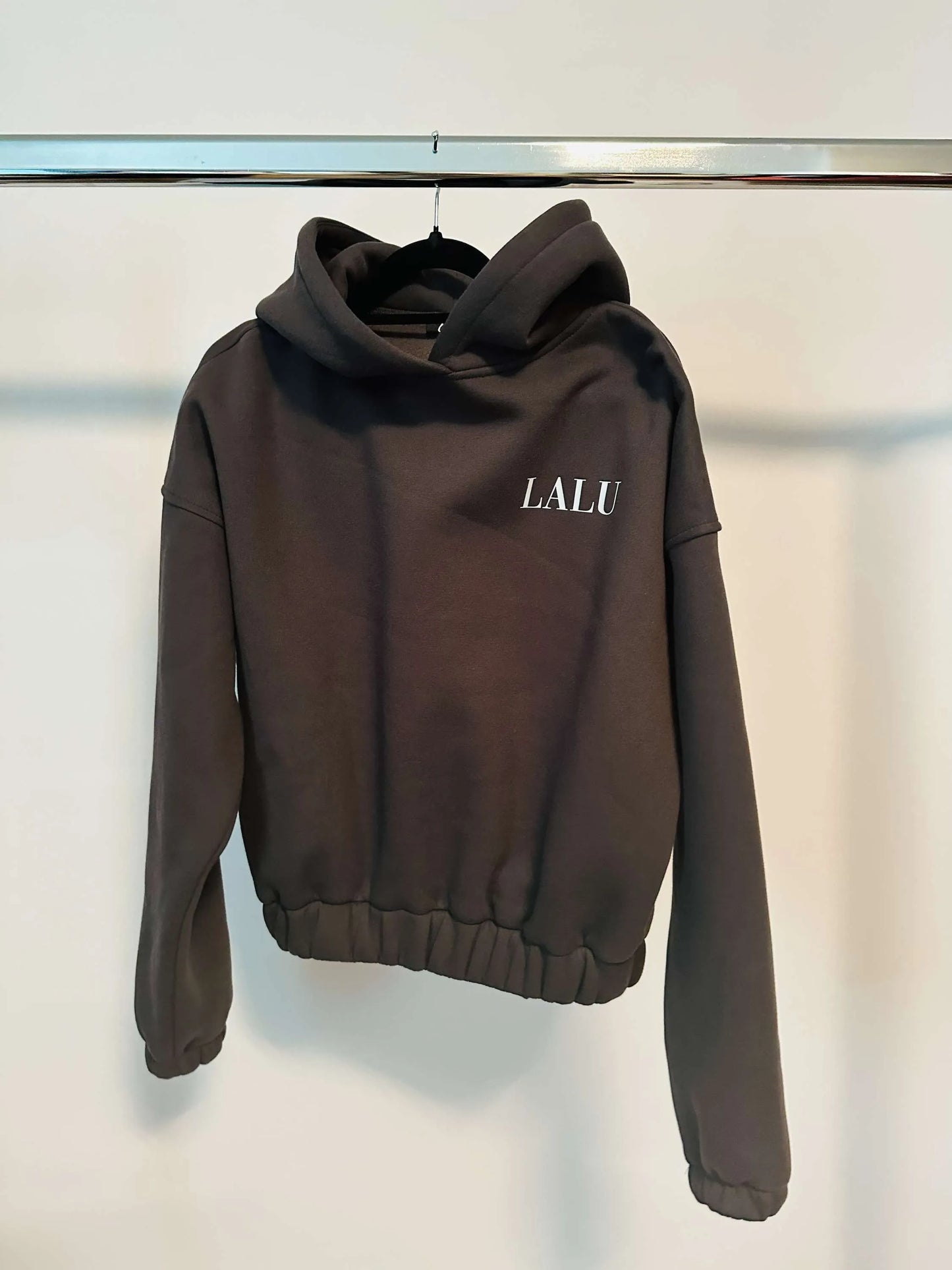 Damen Sweatshirt mit Kapuze LaLu FACE Kurz UNI