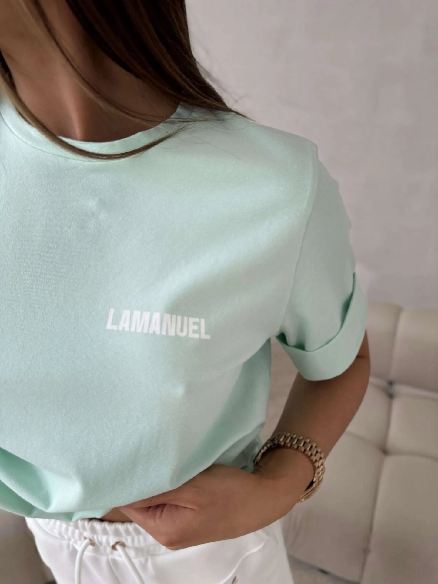 Damen T- Shirt Best Basic La Manuel Mintgrün One Size