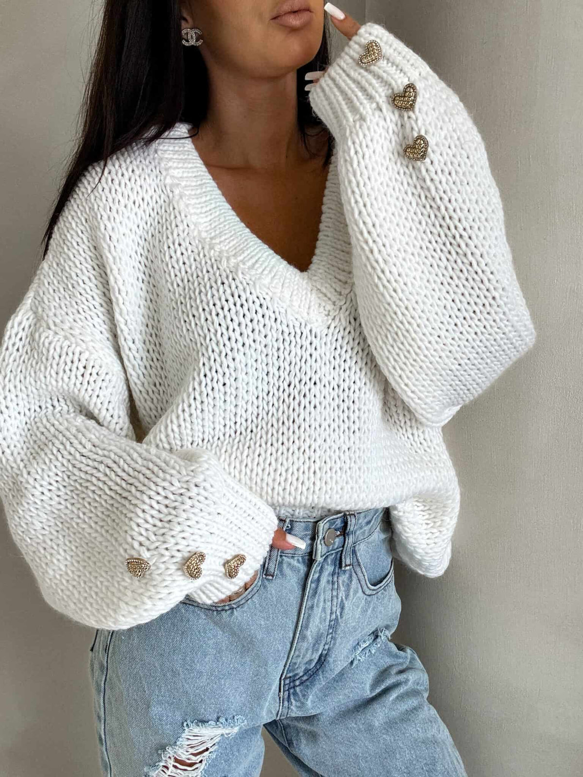 Strickpullover TOUS Grau Ecru