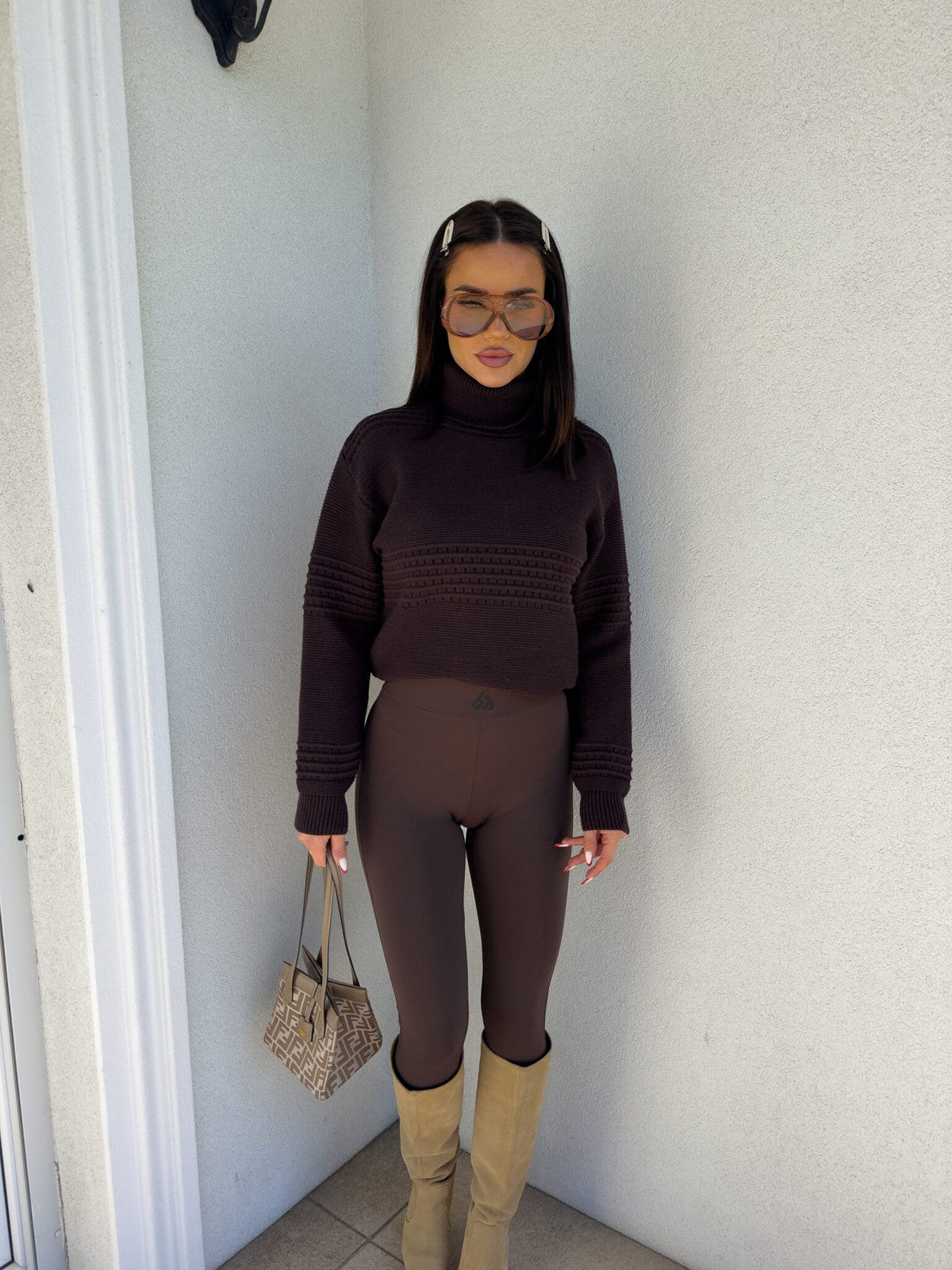 Rollkragenpullover Also By Me Schokobraun