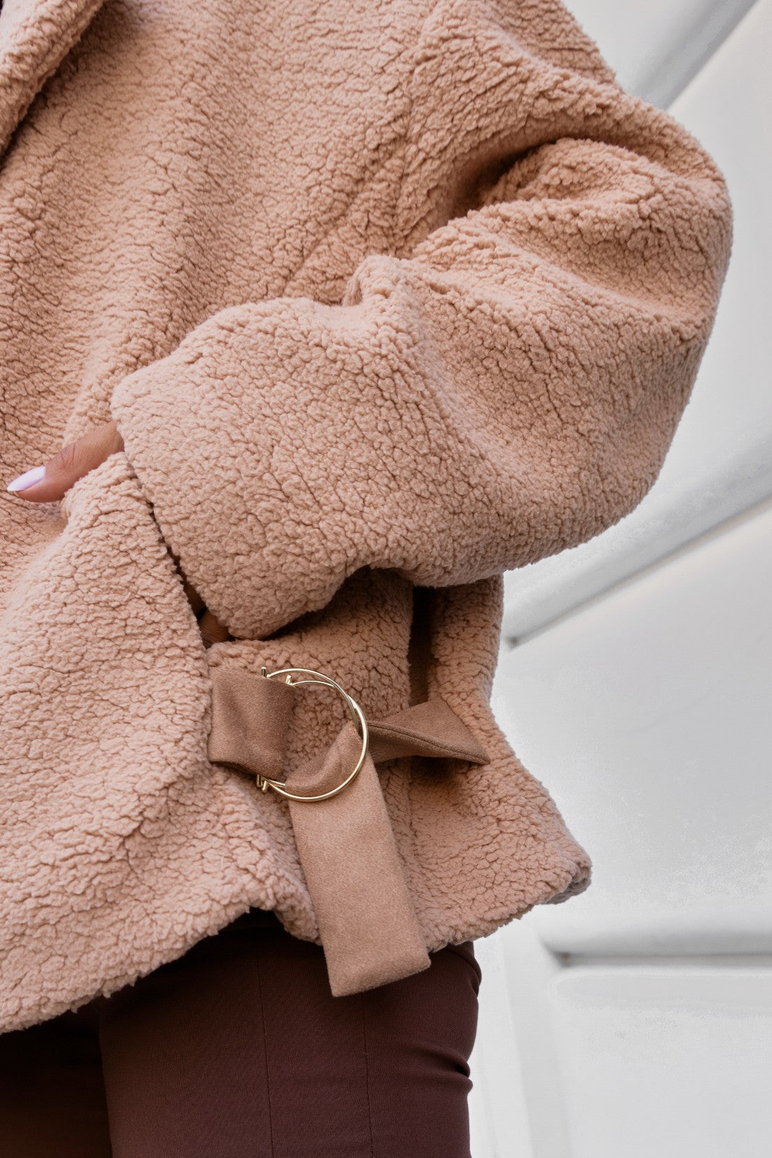 Teddy- Jacke FLUFFY Beige