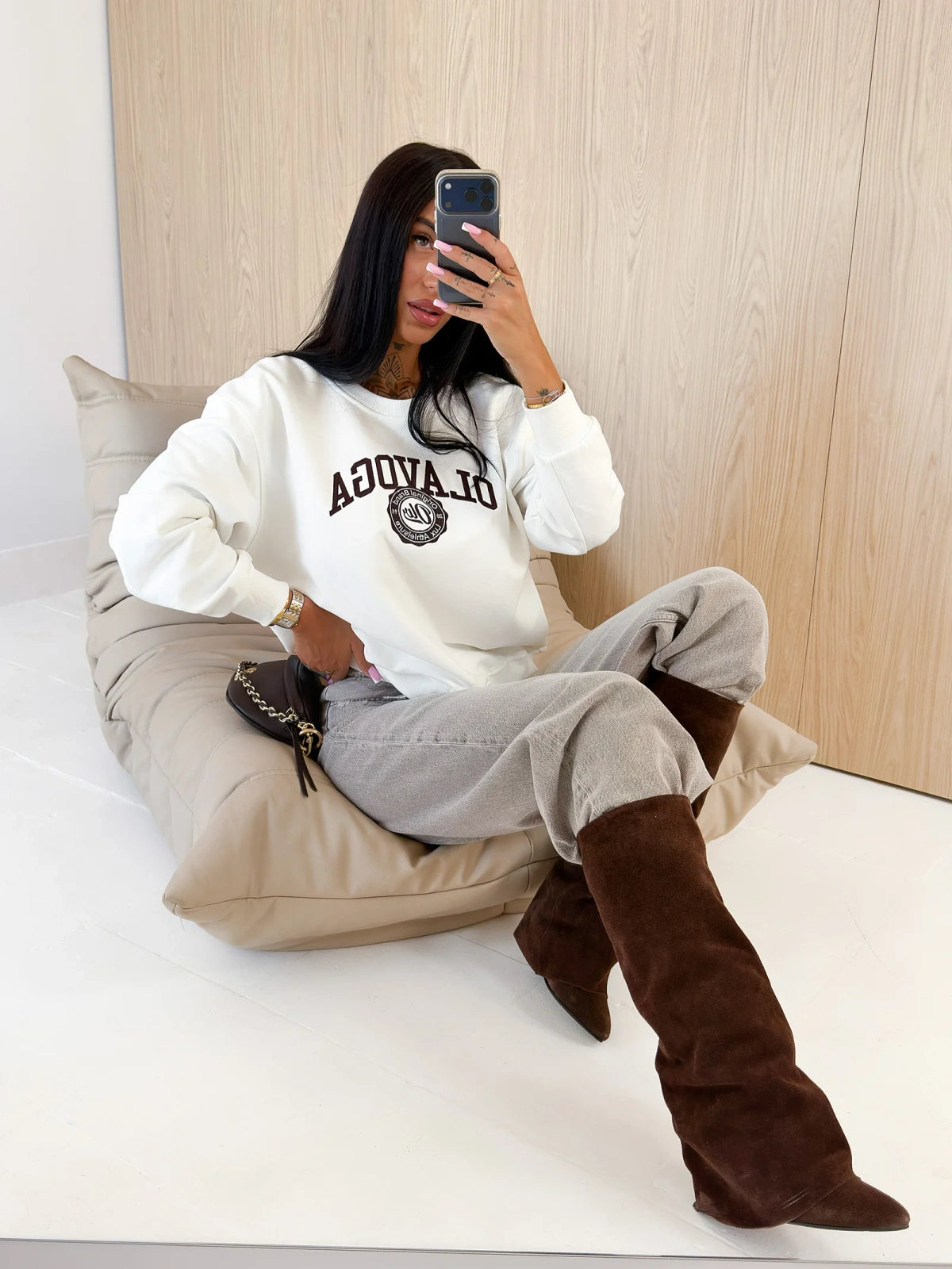 Sweatshirt OLAVOGA LULU Ecru