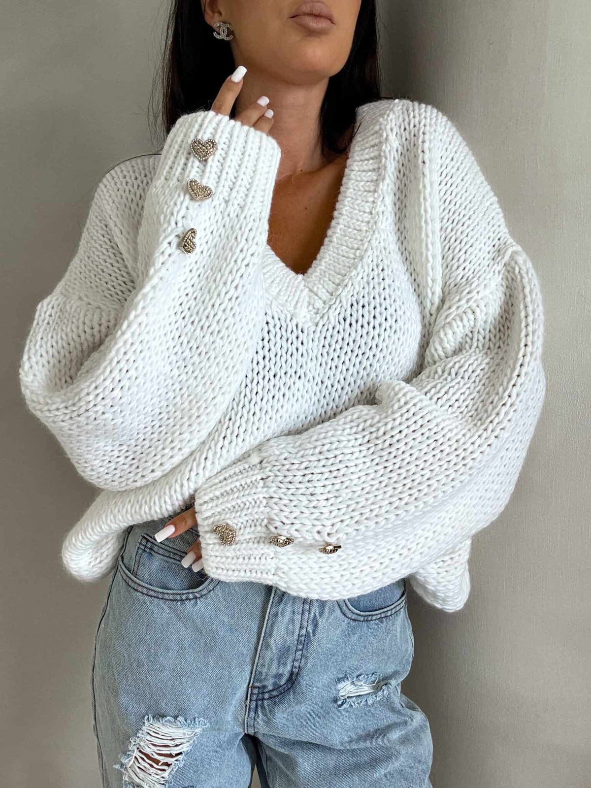 Strickpullover TOUS Grau Ecru