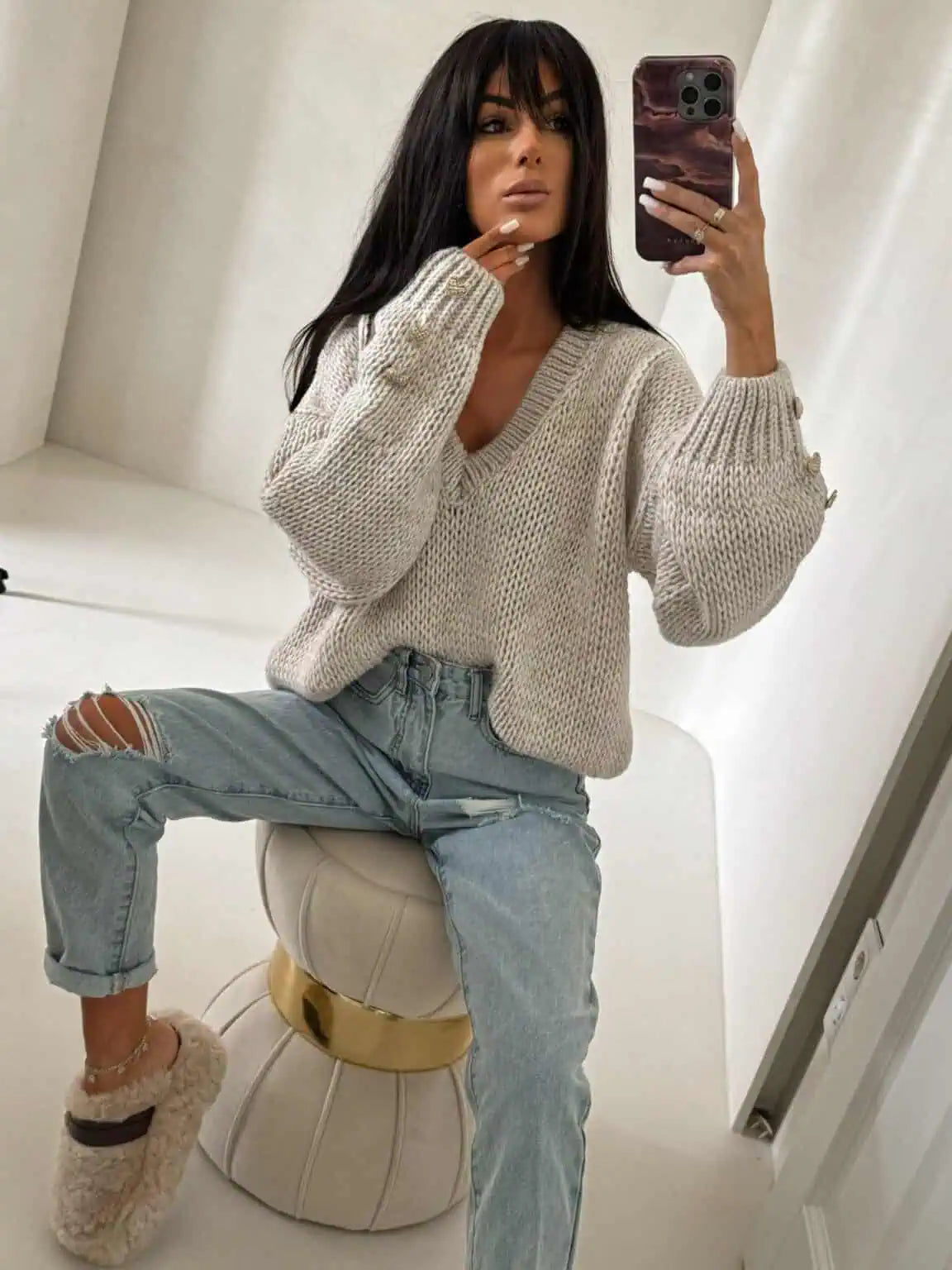 Strickpullover TOUS beige
