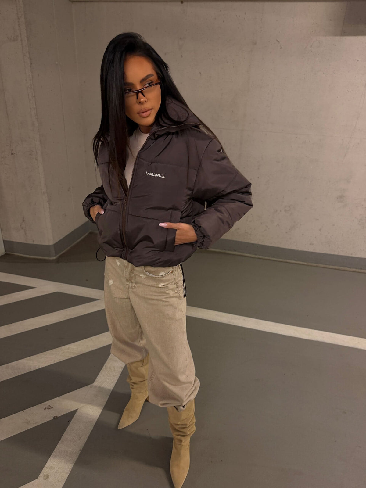 Damen Steppjacke EVEREST LA MANUEL Schokobraun