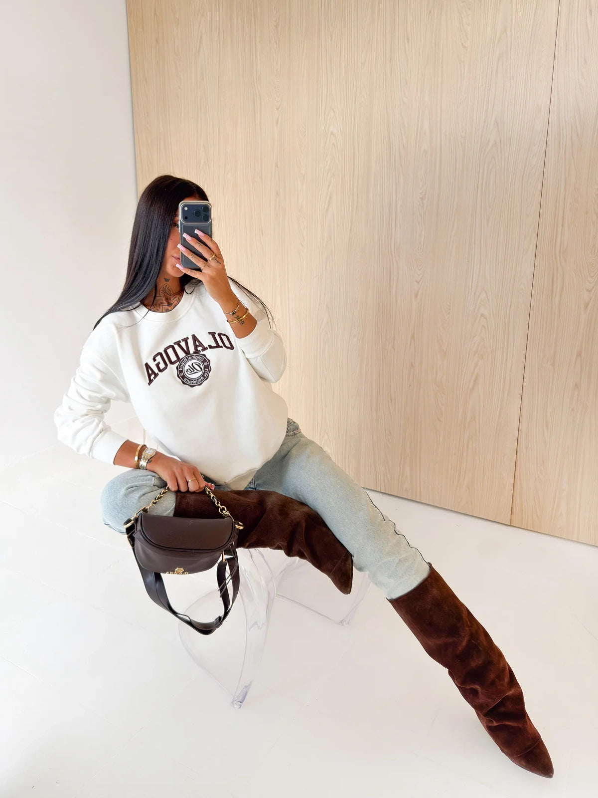 Sweatshirt OLAVOGA LULU Ecru
