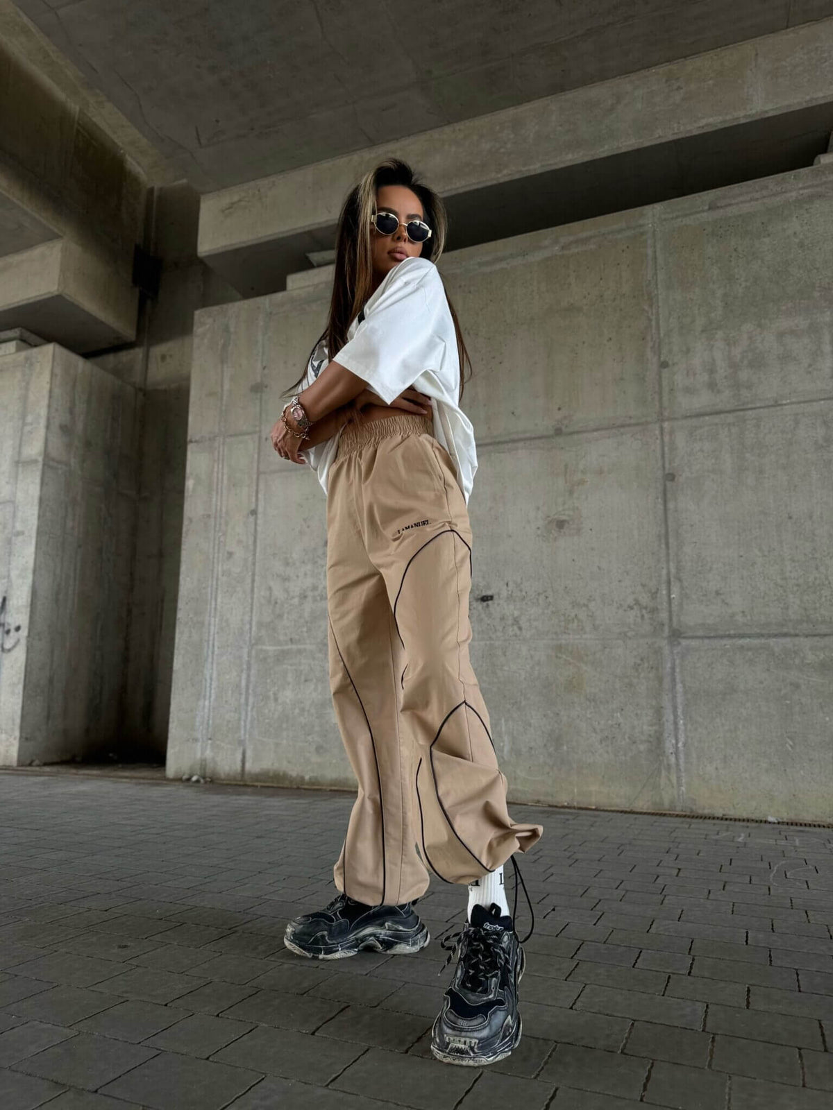 Damenhose Hose Own it La Manuel Beige
