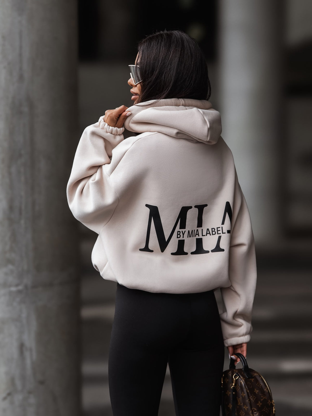Sweatshirt Hoodie By Mia The Label Hellbeige