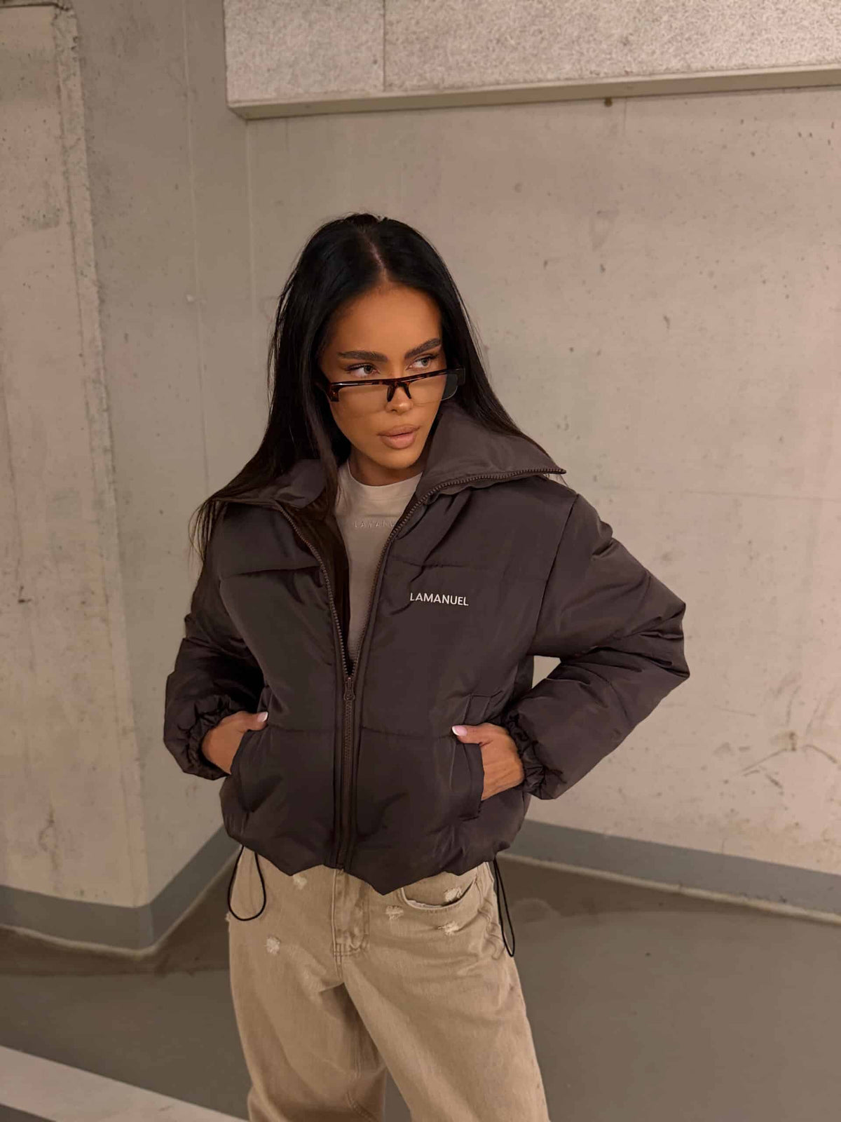 Damen Steppjacke EVEREST LA MANUEL Schokobraun