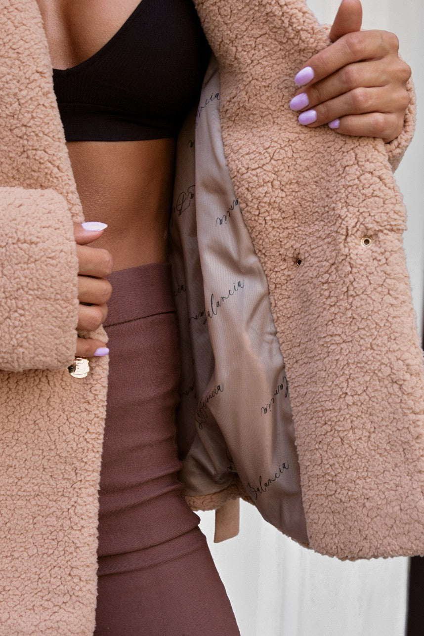 Teddy- Jacke FLUFFY Beige