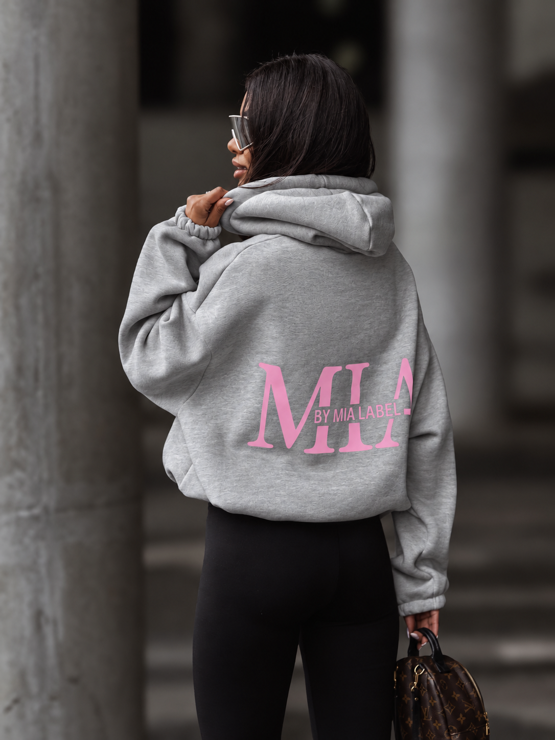 Sweatshirt Hoodie By Mia The Label Grau